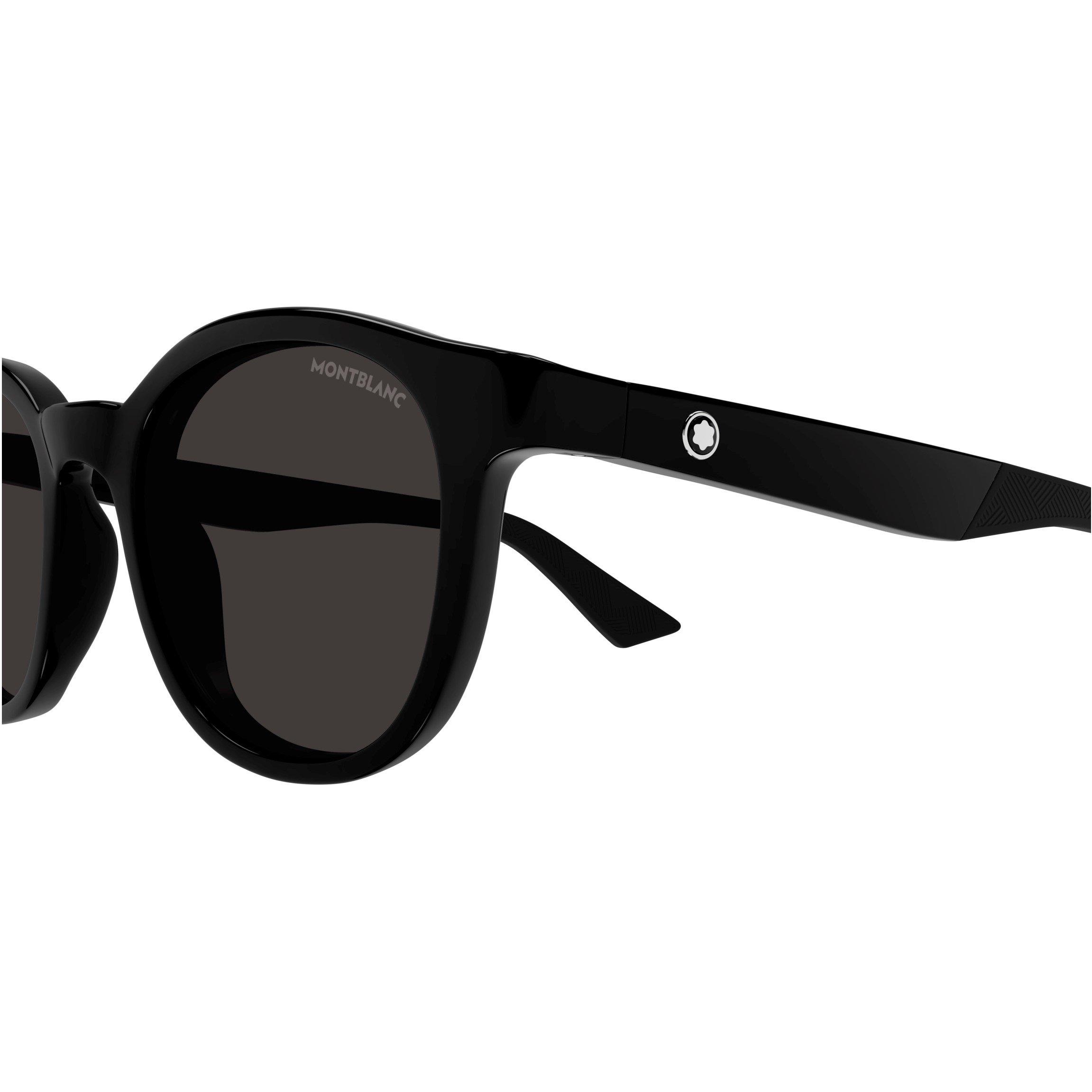 Black/Grey - Montblanc - Round Sunglasses - 3