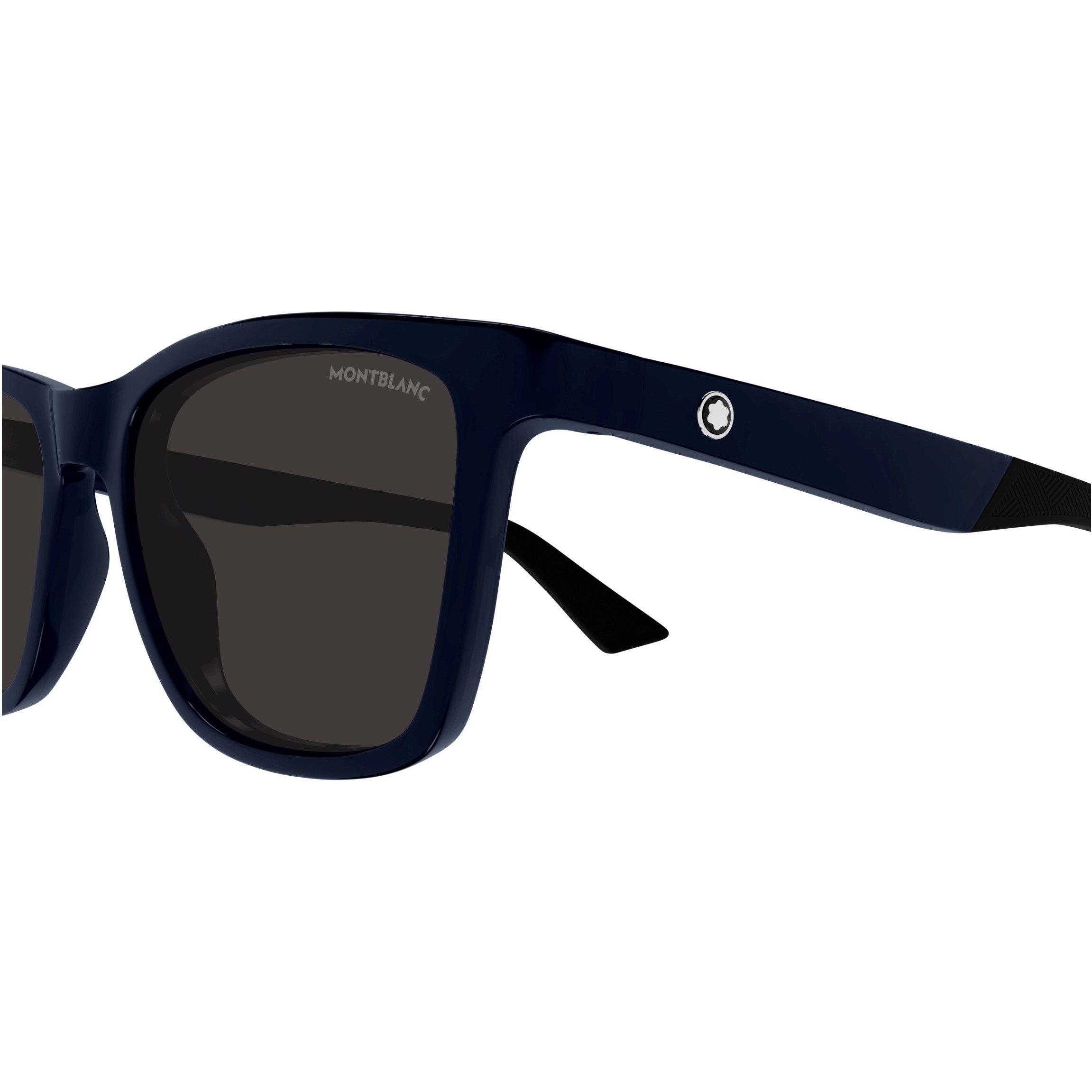 Blue/Grey - Montblanc - Rectangular Sunglasses - 4