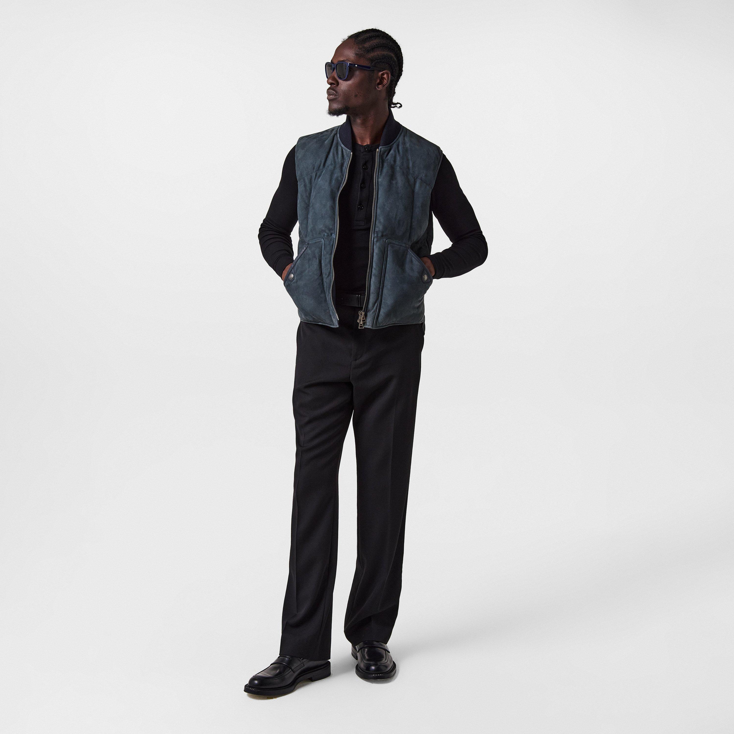 Blue/Grey - Montblanc - Rectangular Sunglasses - 7