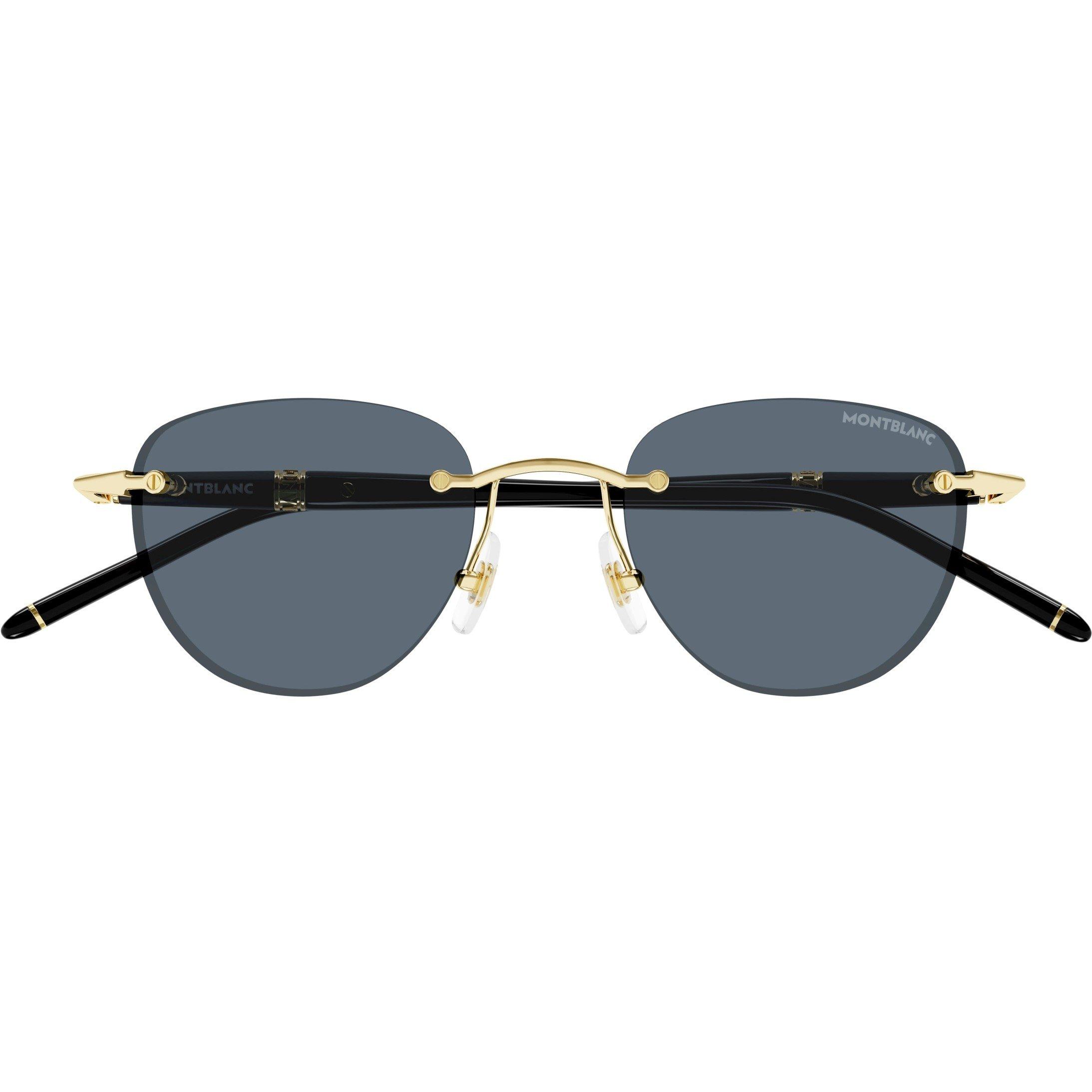 Gold/Black - Montblanc - Oval Sunglasses - 2