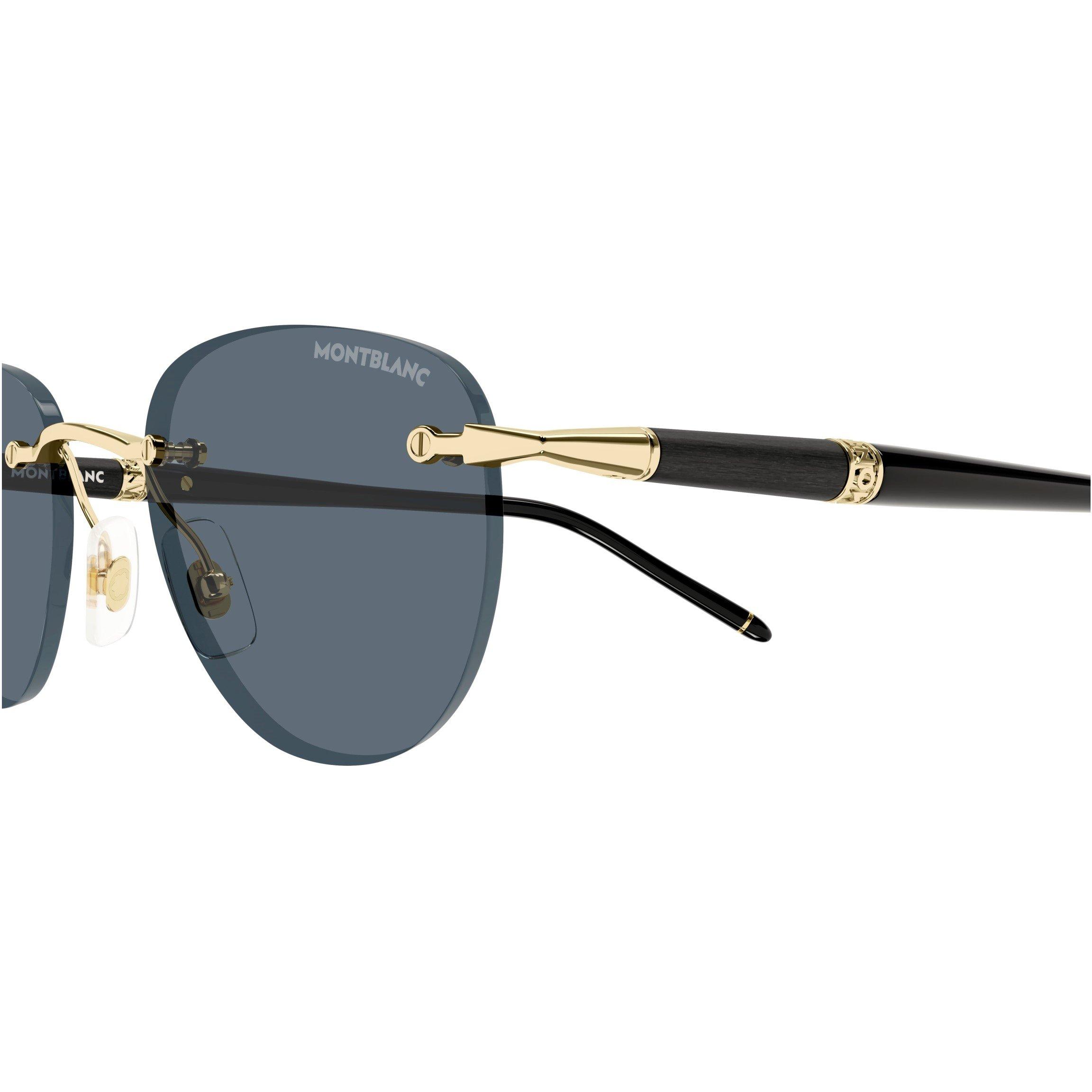 Gold/Black - Montblanc - Oval Sunglasses - 3