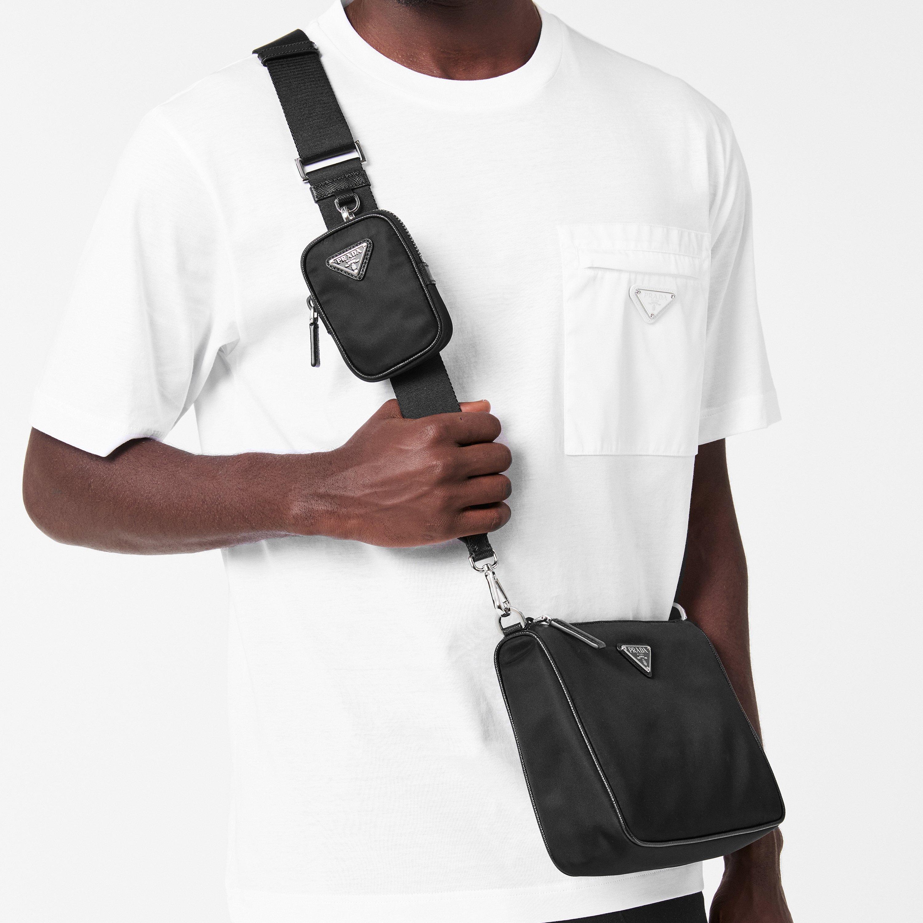 Black - Prada - Men's Cross Body Bag - 3