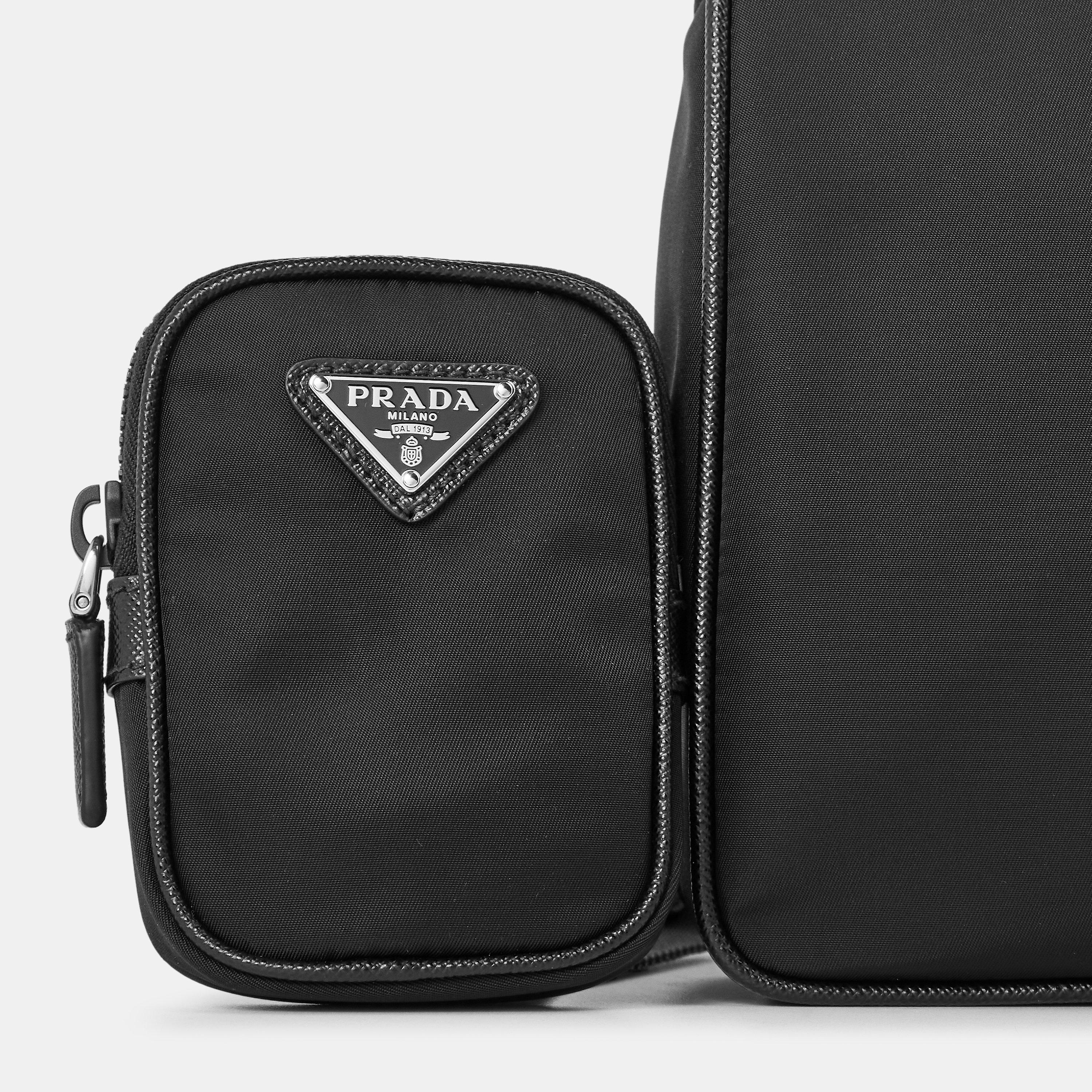 Black - Prada - Men's Cross Body Bag - 4