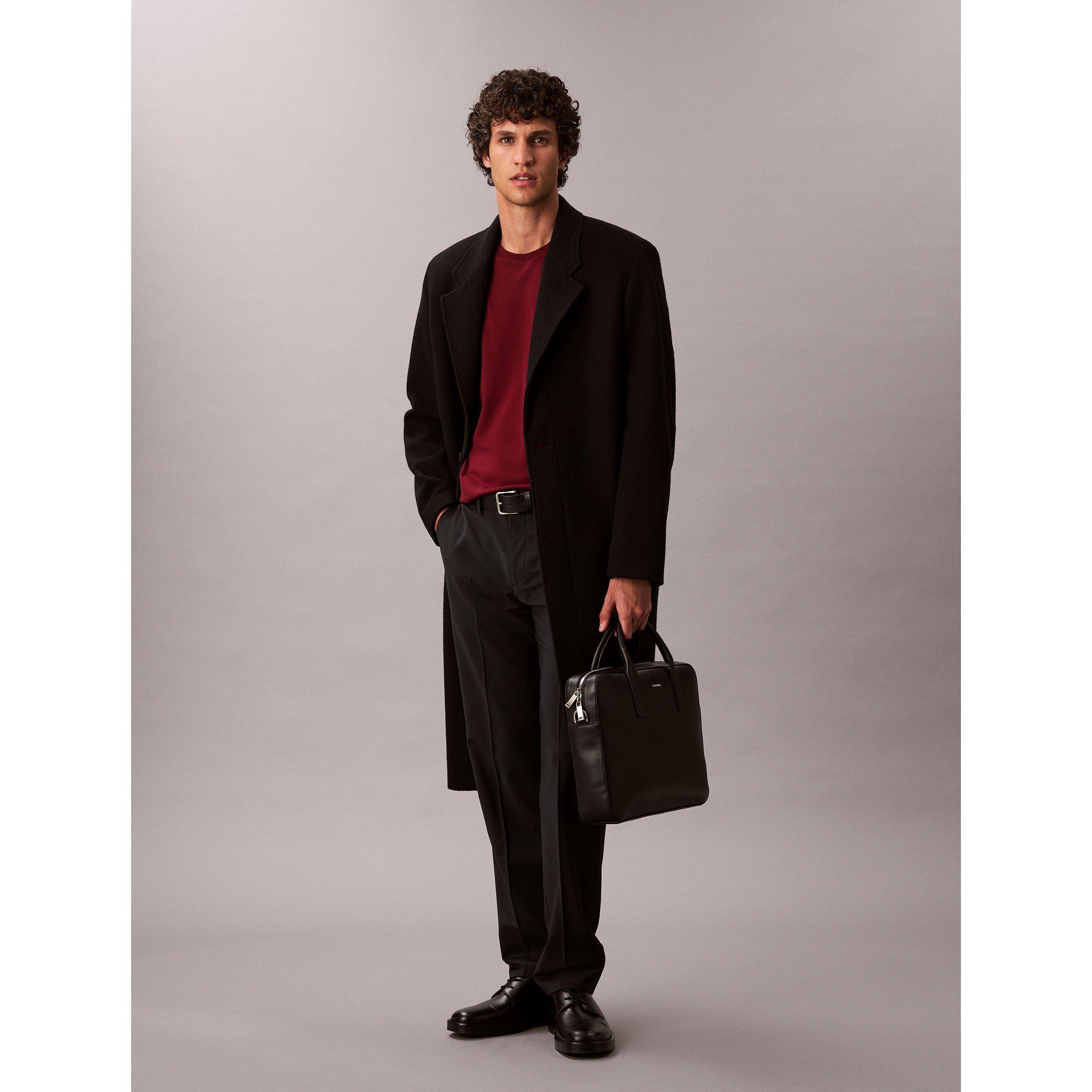 Black - Calvin Klein - Men's Raised Commuter Document Laptop Bag - 2