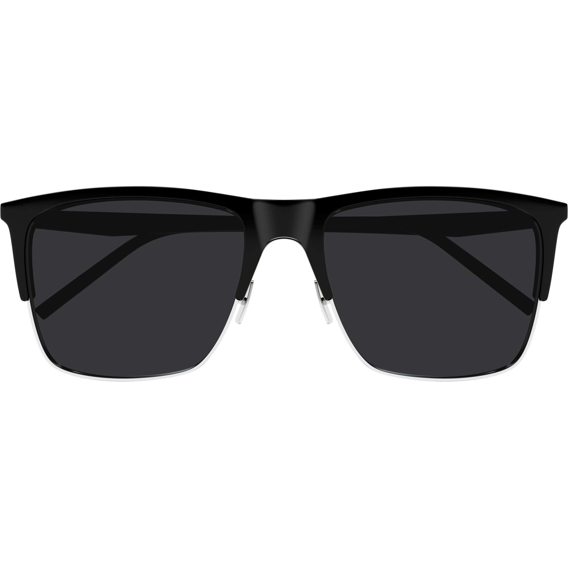 Black - Saint Laurent - Semi-Rim Rectangle Sunglasses - 2