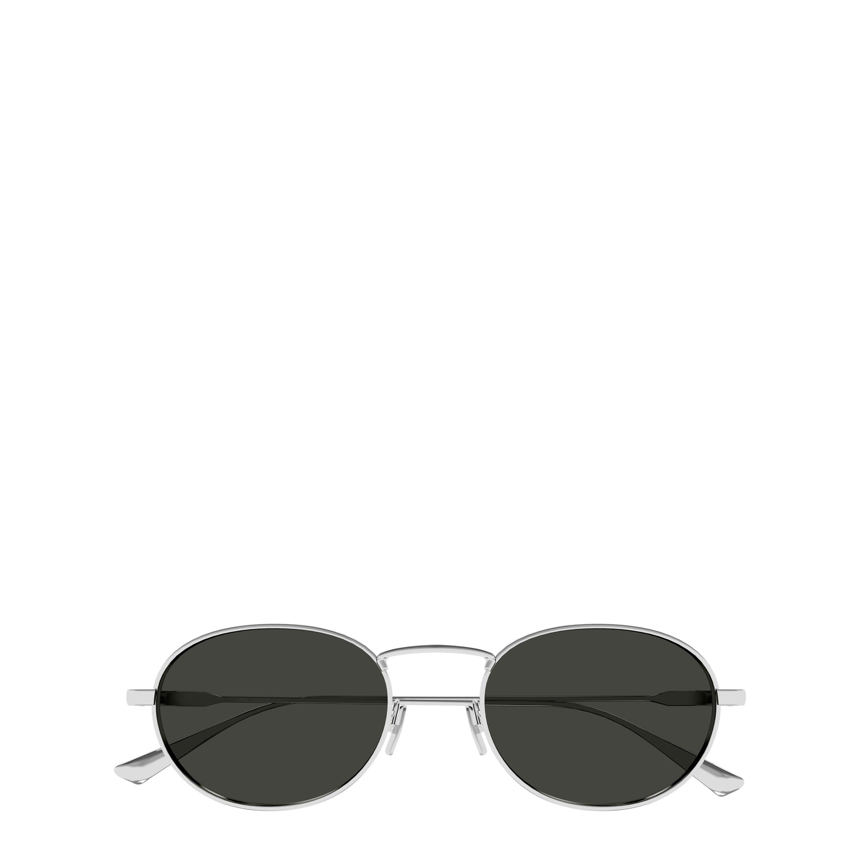 Silver/Grey - Saint Laurent - Men's Round Sunglasses - 2