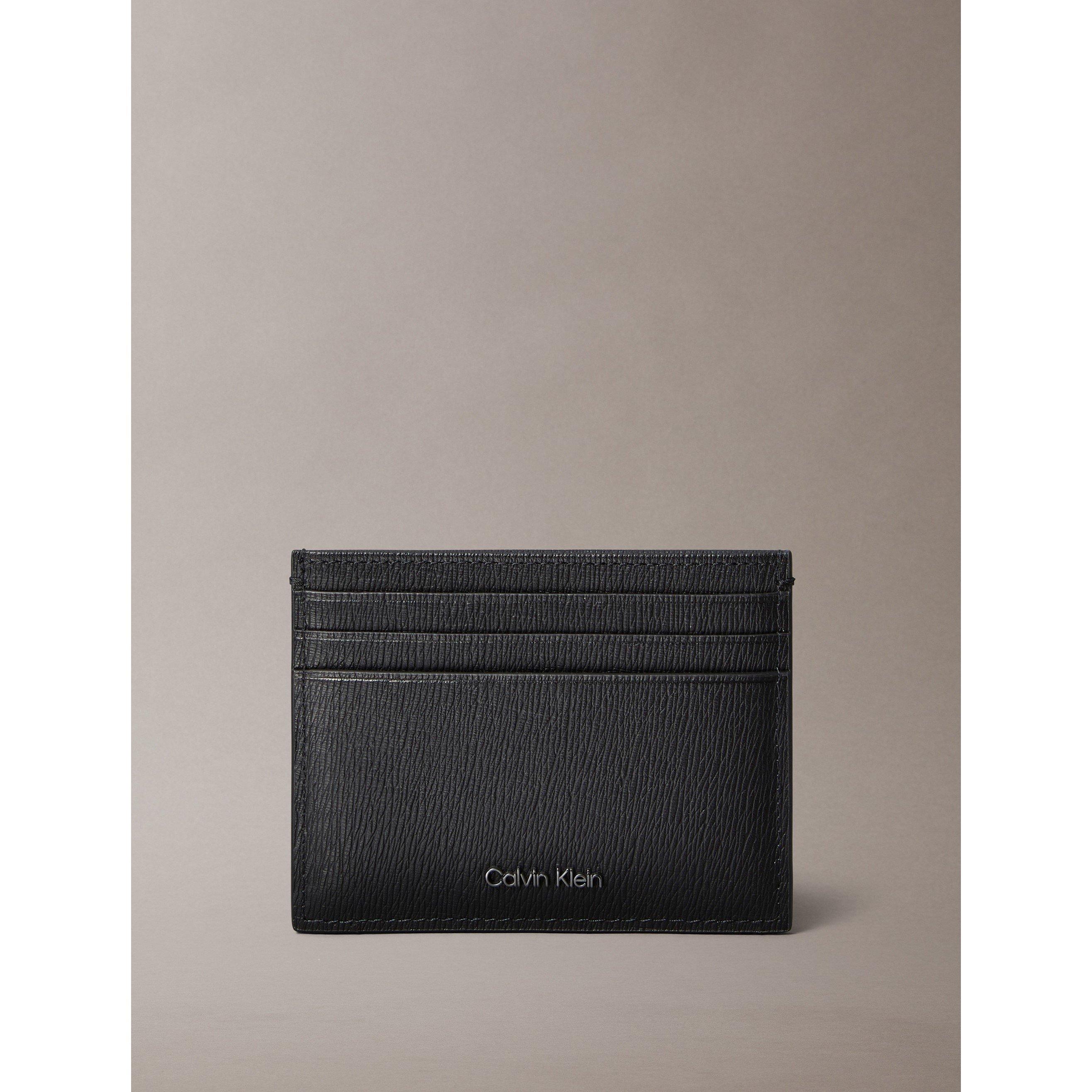 Black - Calvin Klein - Men's Saffiano Leather Card Holder - 2
