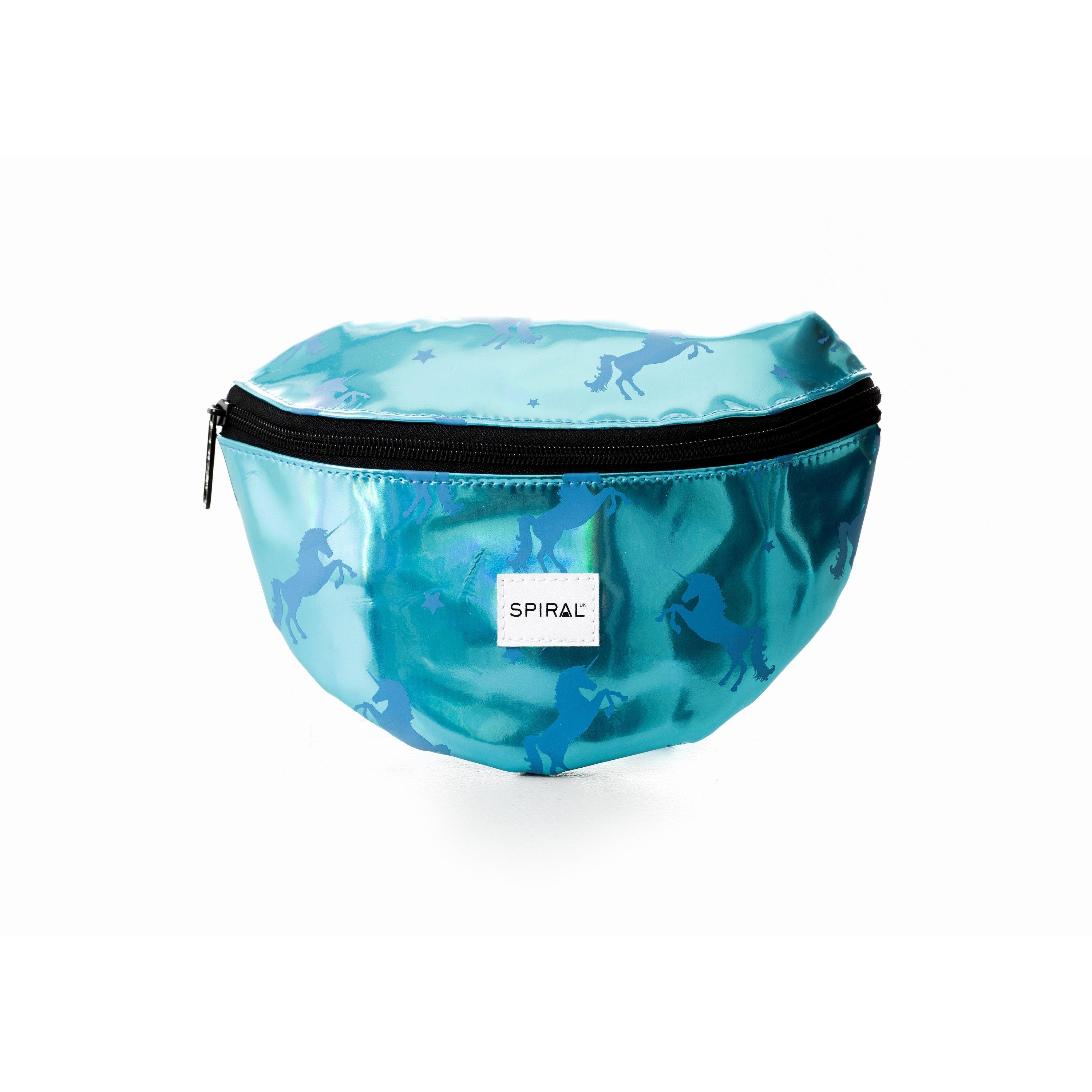 Spiral Women's Bum Bag - Blue Unicorns