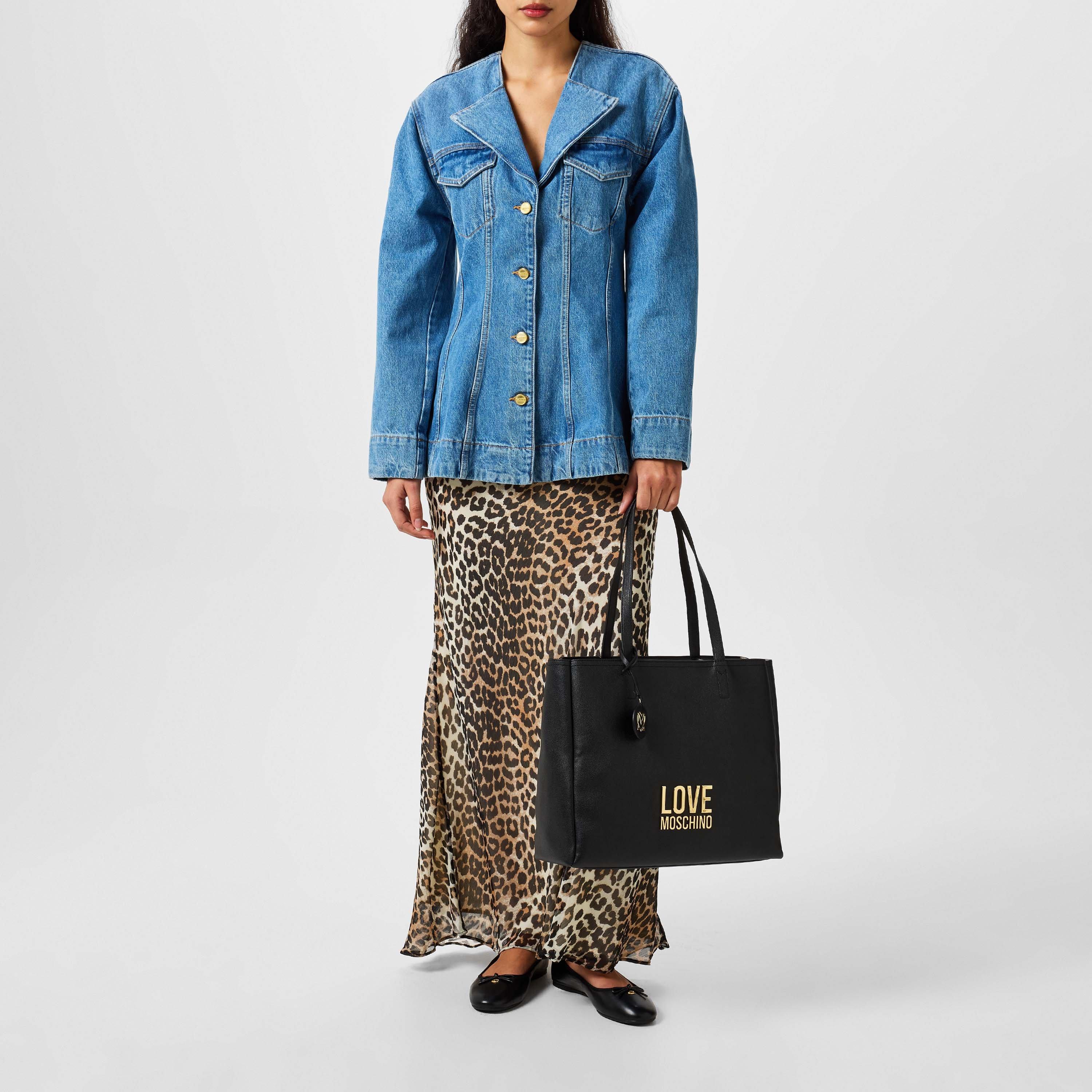 Black 000 - Love Moschino - Lettering Shopper - 5