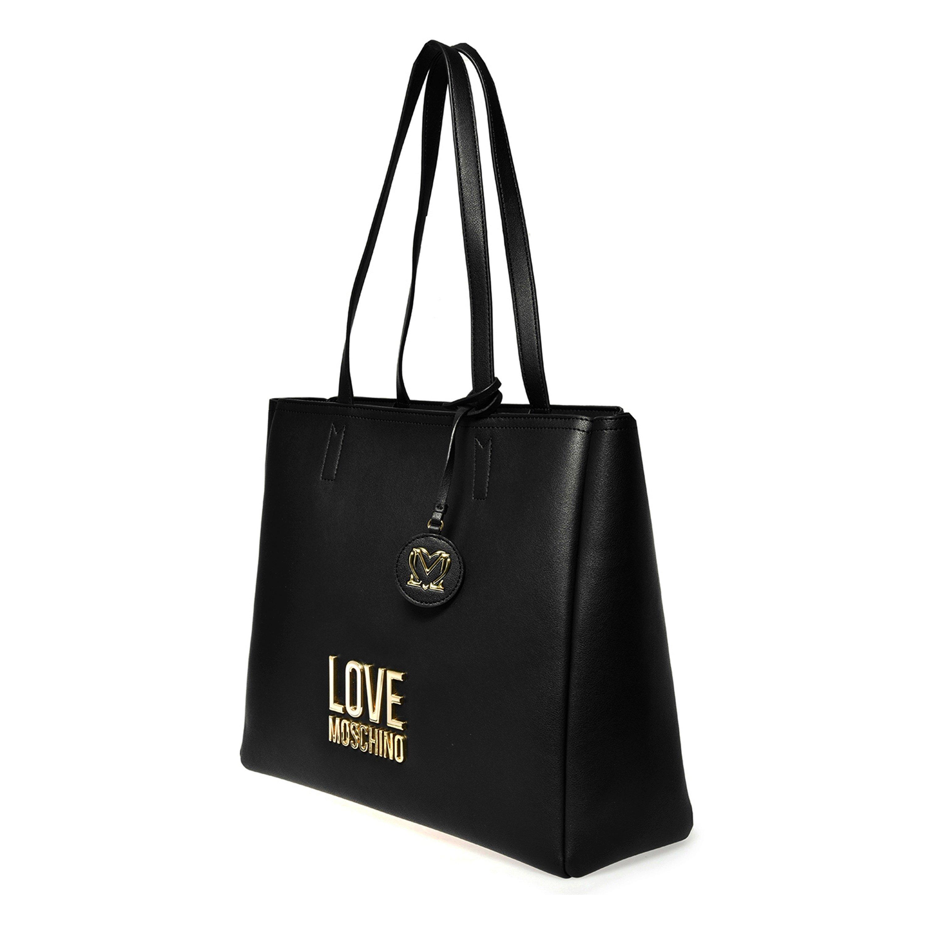 Black 000 - Love Moschino - Lettering Shopper - 4
