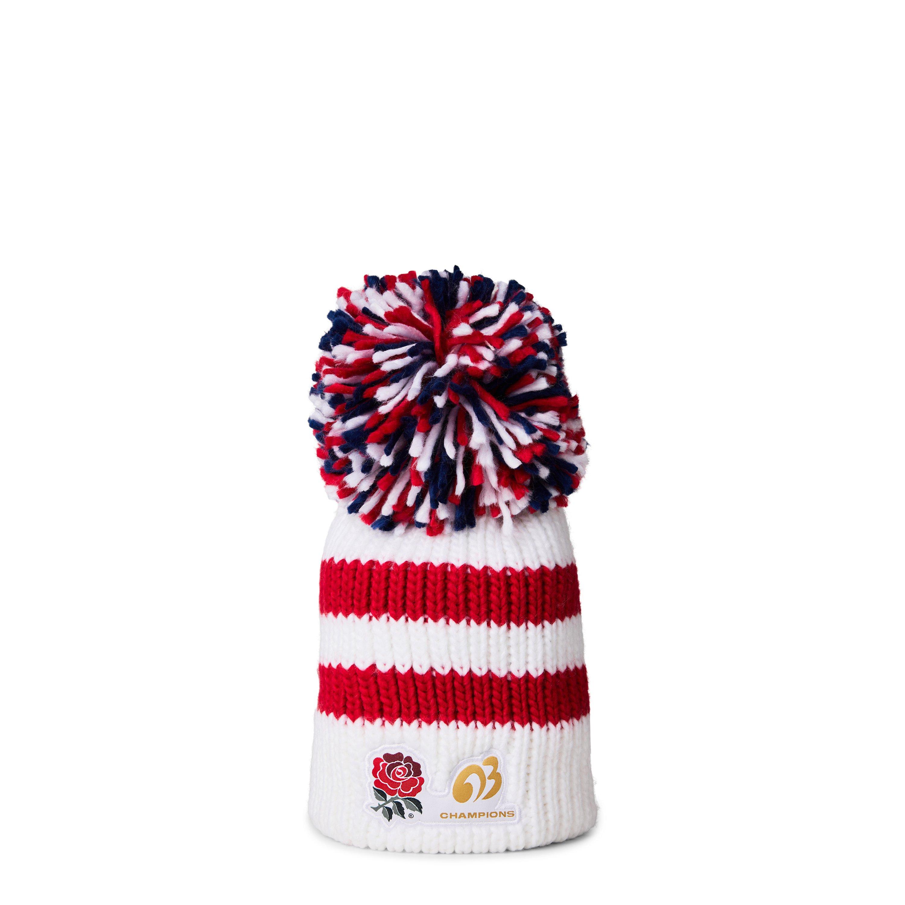 Weiß/Rot - Castore - Champion 2003 Bobble Beanie Adults - 1
