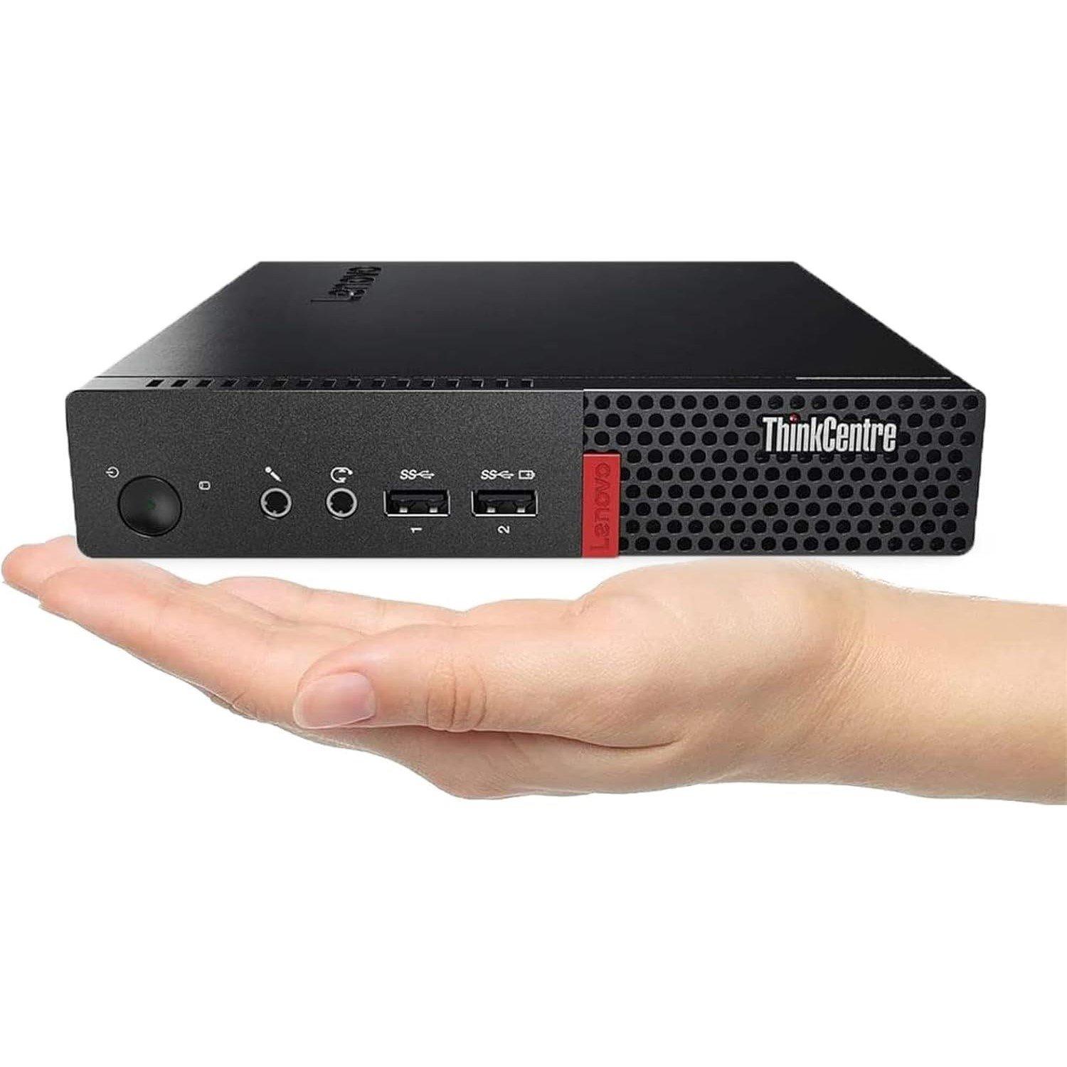 Black - Lenovo - Refurbished Lenovo ThinkCentre M710q Mini Desktop PC - Intel Core i5 8GB RAM 256GB SSD - 1