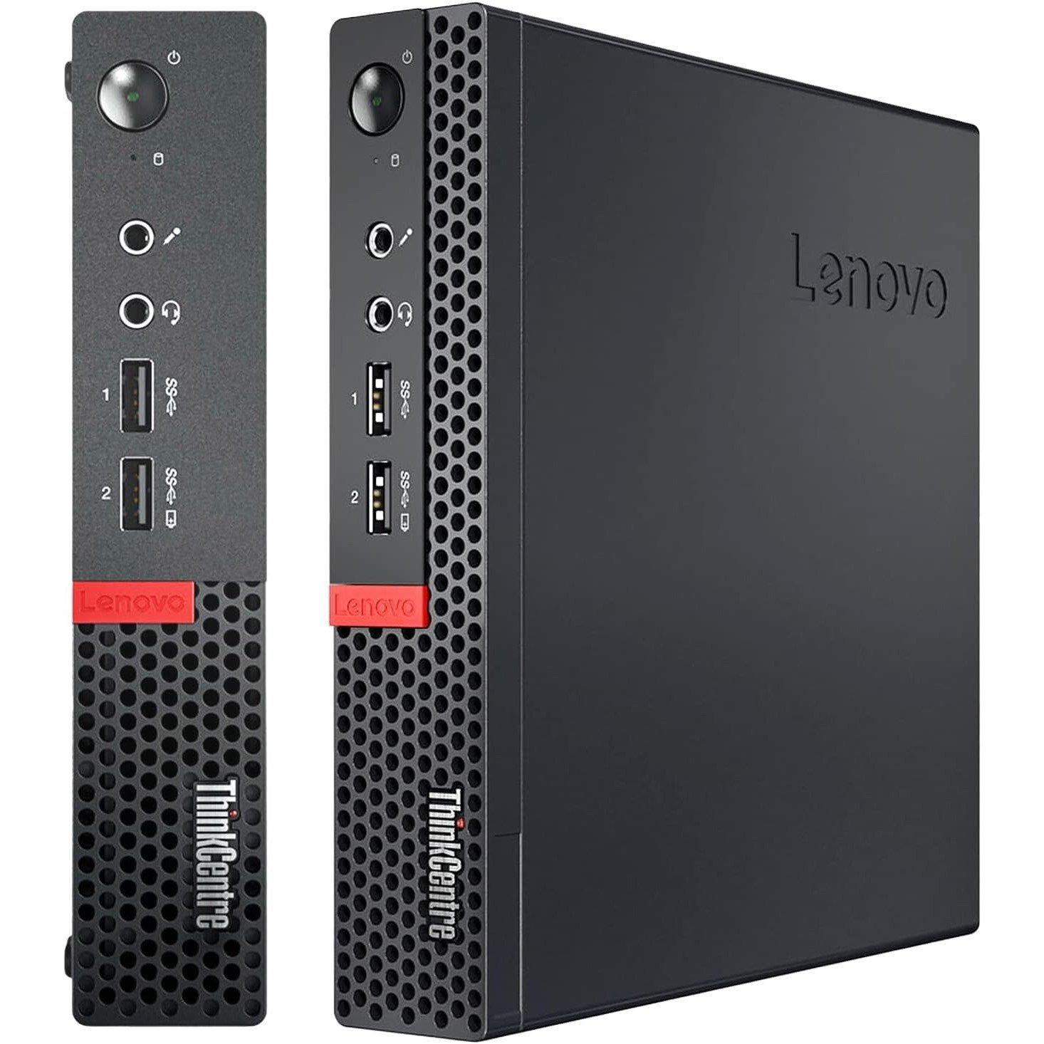 Schwarz - Lenovo - Refurbished Lenovo ThinkCentre M710q Mini Desktop PC - Intel Core i5 8GB RAM 256GB SSD - 2