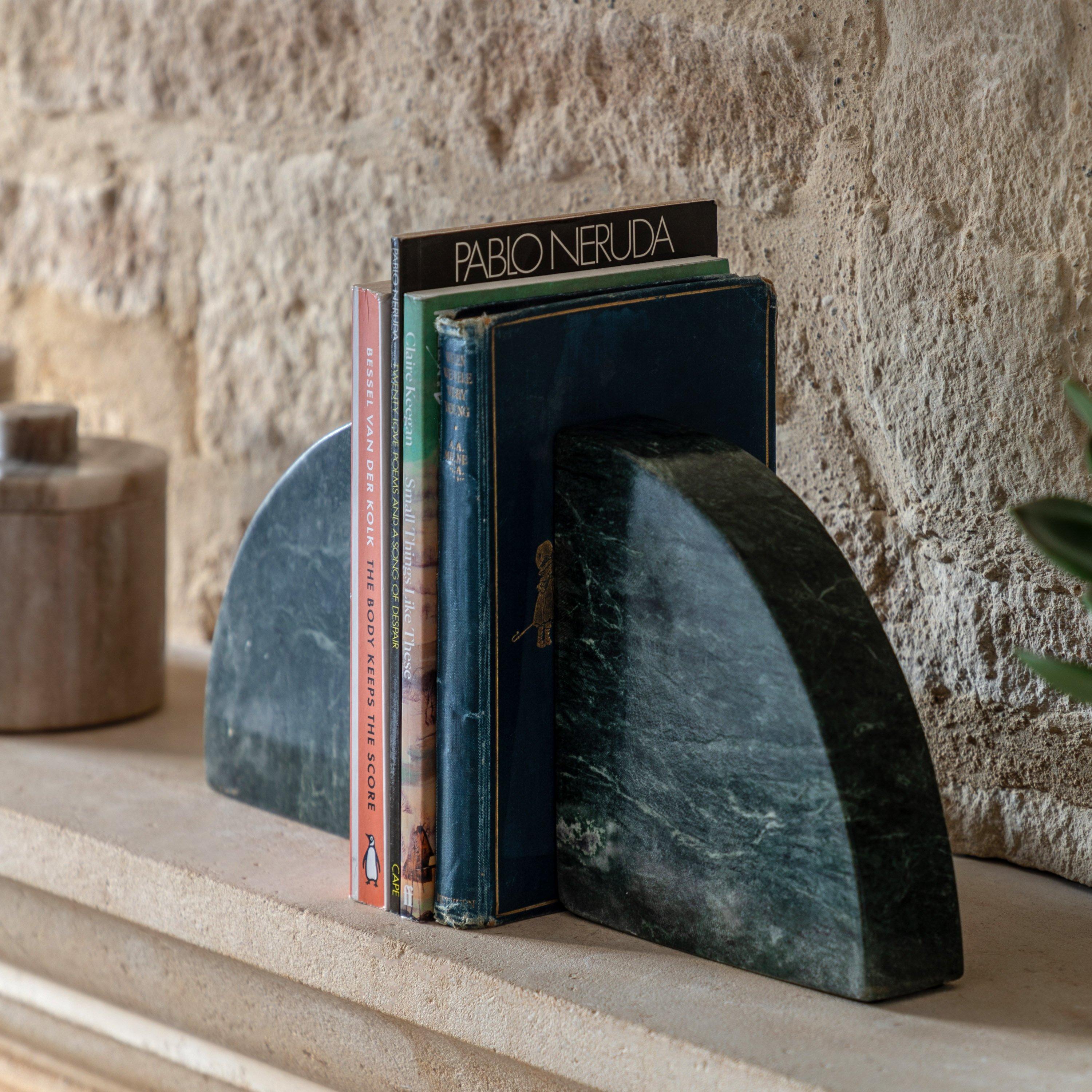 Gallery  Tamera Marble Bookends Set Of 2 Stone - Green