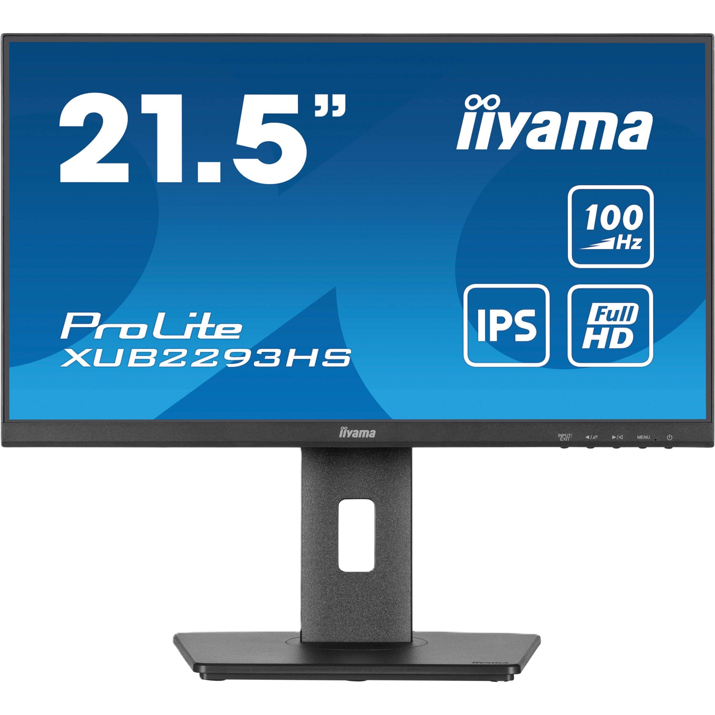 Black - iiyama - Prolite XUB2293HS-B6 21.5 Inch 100Hz IPS Monitor - 1
