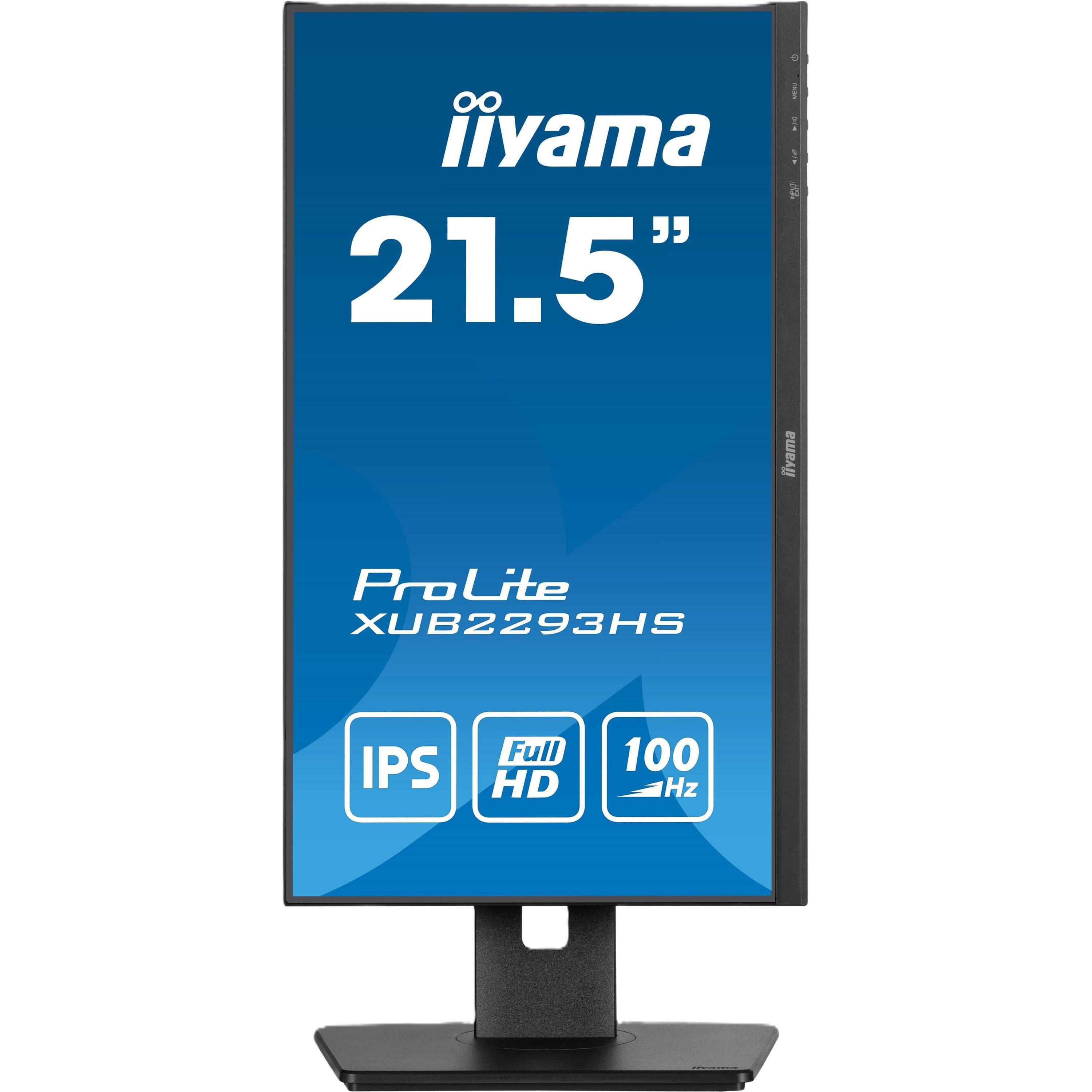 Black - iiyama - Prolite XUB2293HS-B6 21.5 Inch 100Hz IPS Monitor - 2