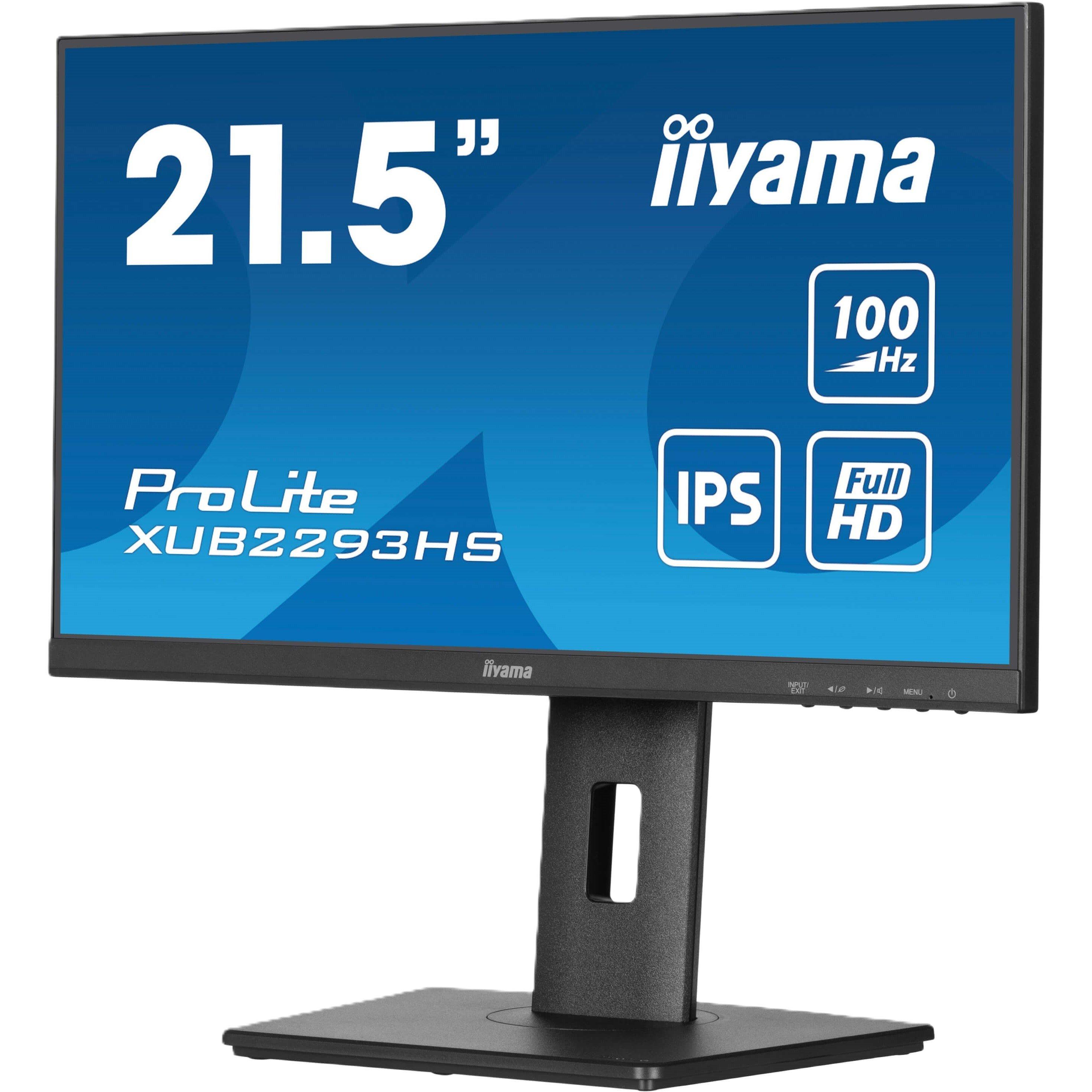 Black - iiyama - Prolite XUB2293HS-B6 21.5 Inch 100Hz IPS Monitor - 5