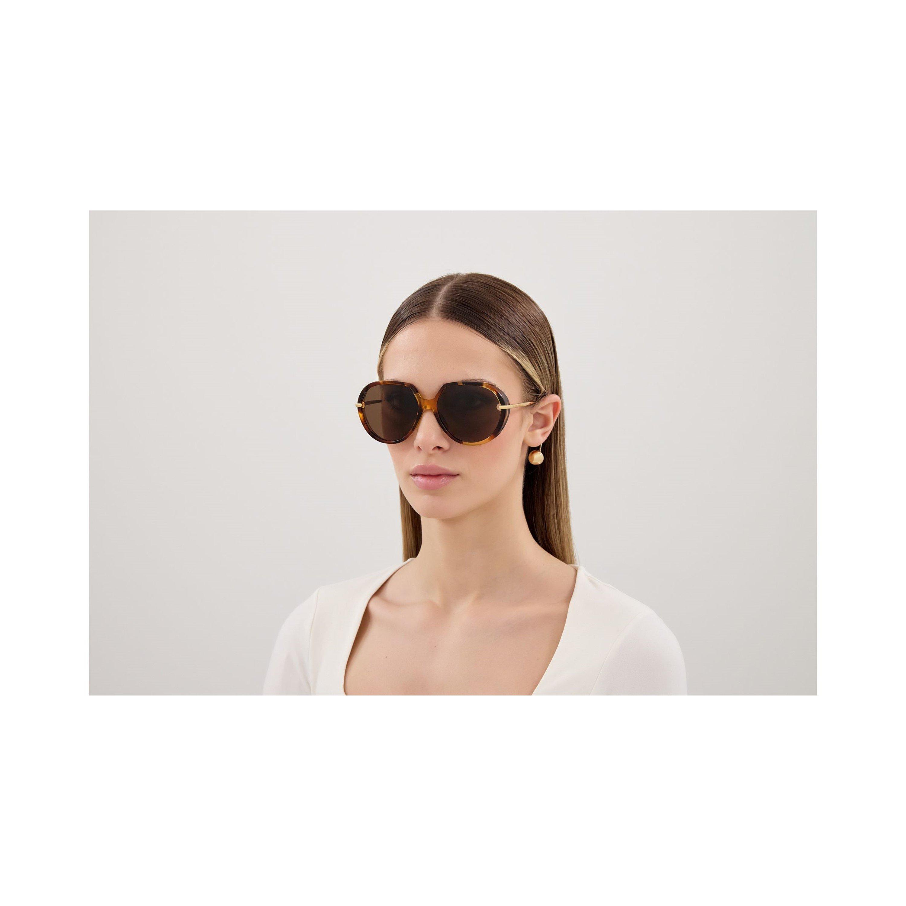 Havana/Brown - Bottega Veneta - Bottega Veneta Womens BV1436S Architectural Oversized Sunglasses - 4