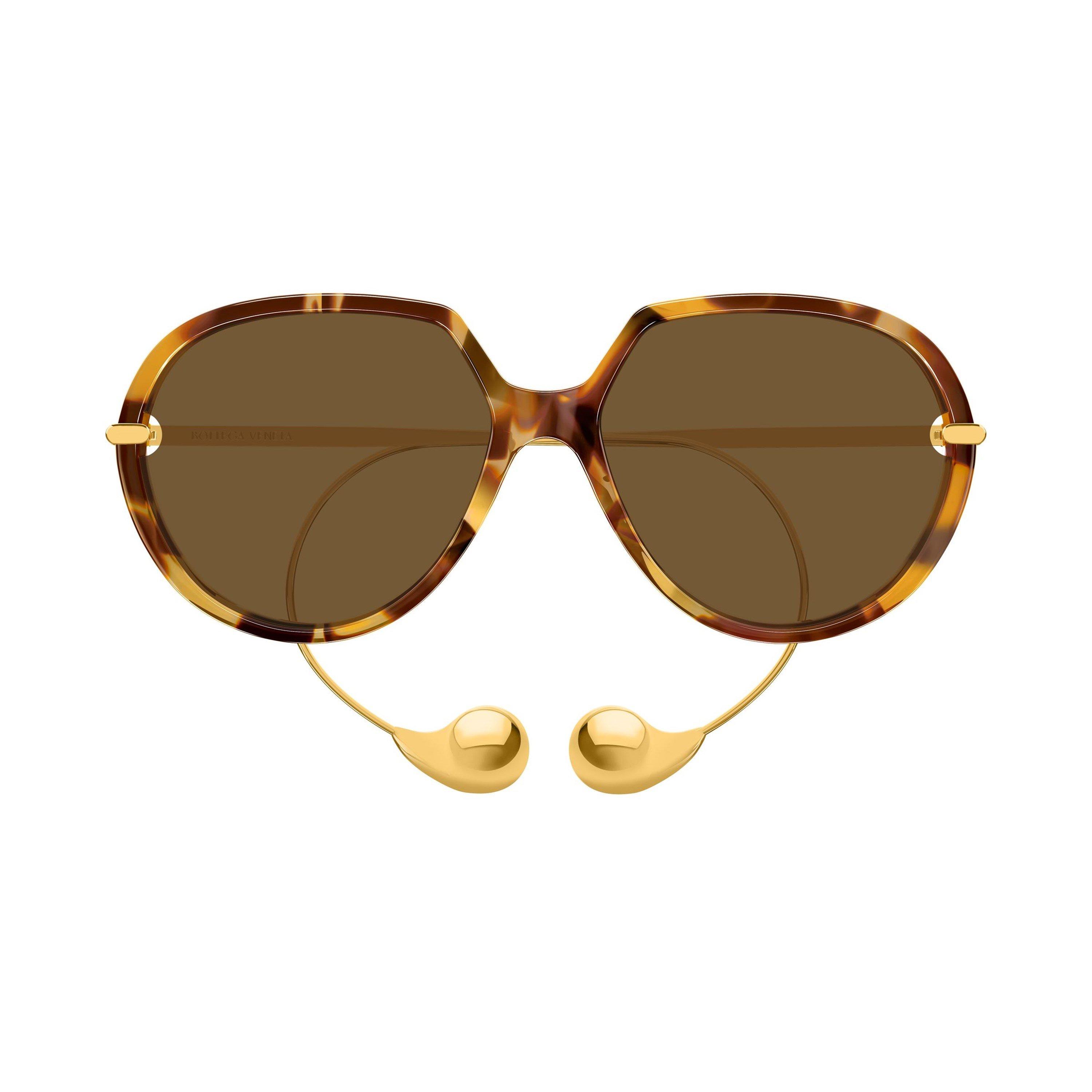 Havana/Brown - Bottega Veneta - Bottega Veneta Womens BV1436S Architectural Oversized Sunglasses - 6