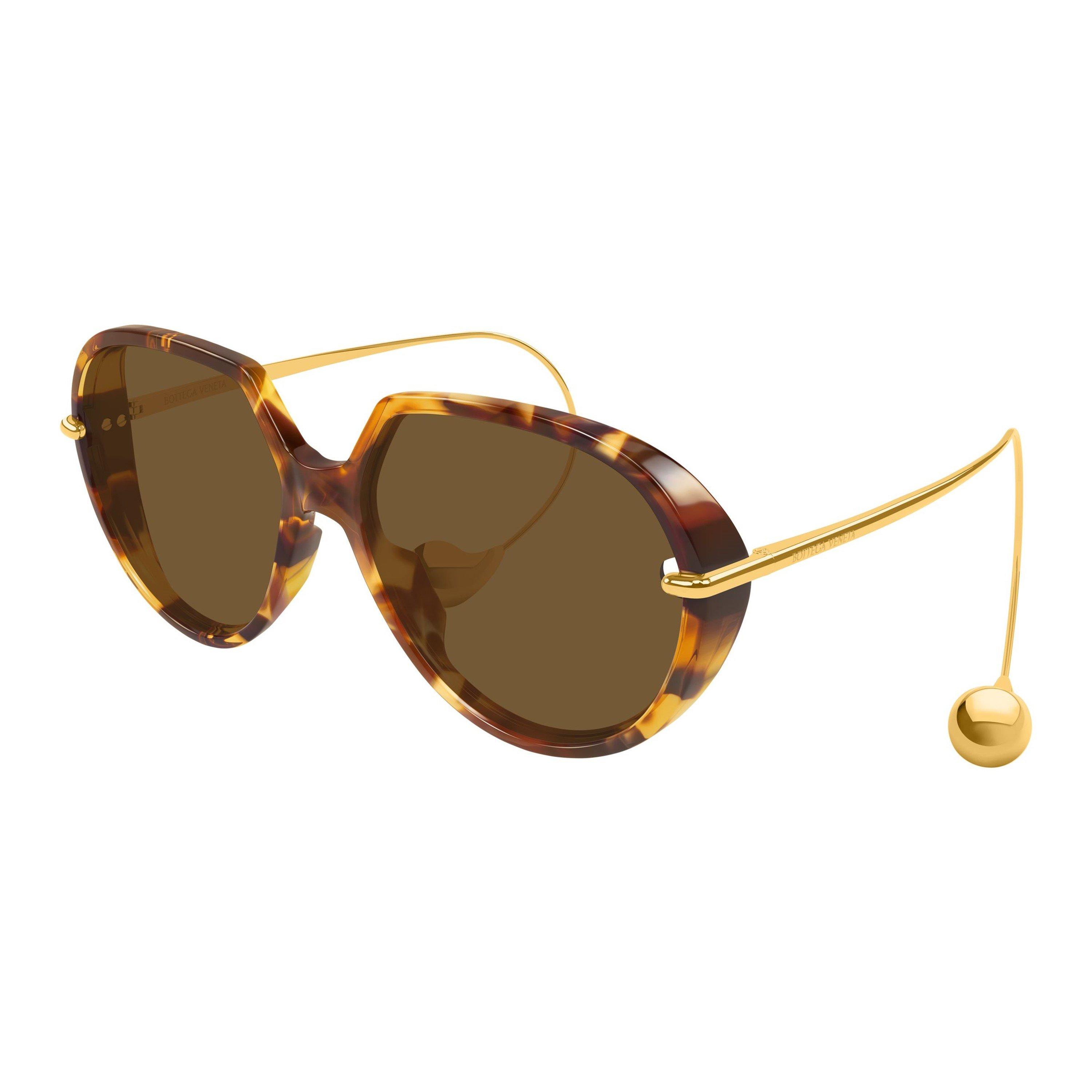 Havana/Brown - Bottega Veneta - Bottega Veneta Womens BV1436S Architectural Oversized Sunglasses - 8