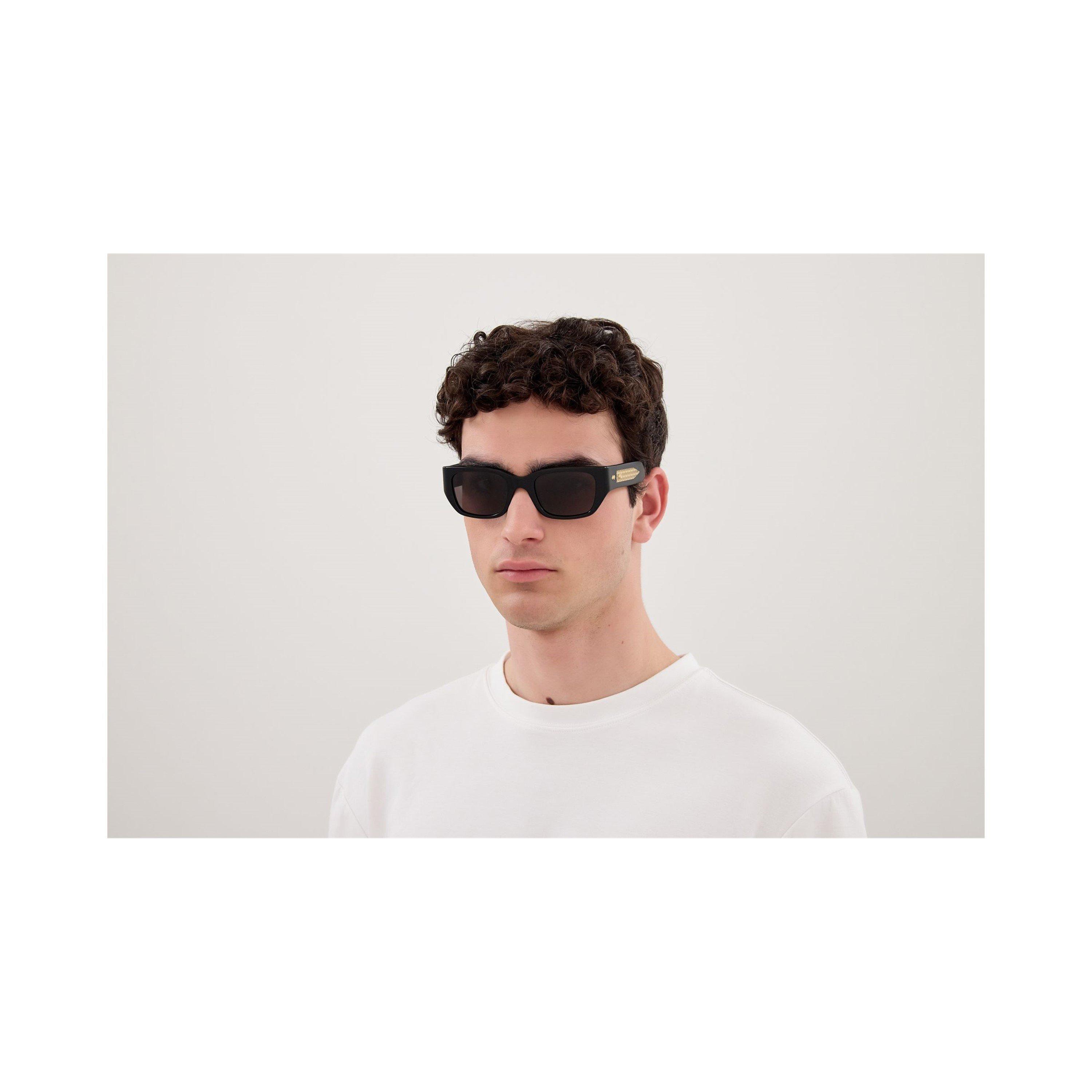 Black/Grey - Bottega Veneta - Bottega Veneta BV1400S Womens Rectangle Sunglasses - 4