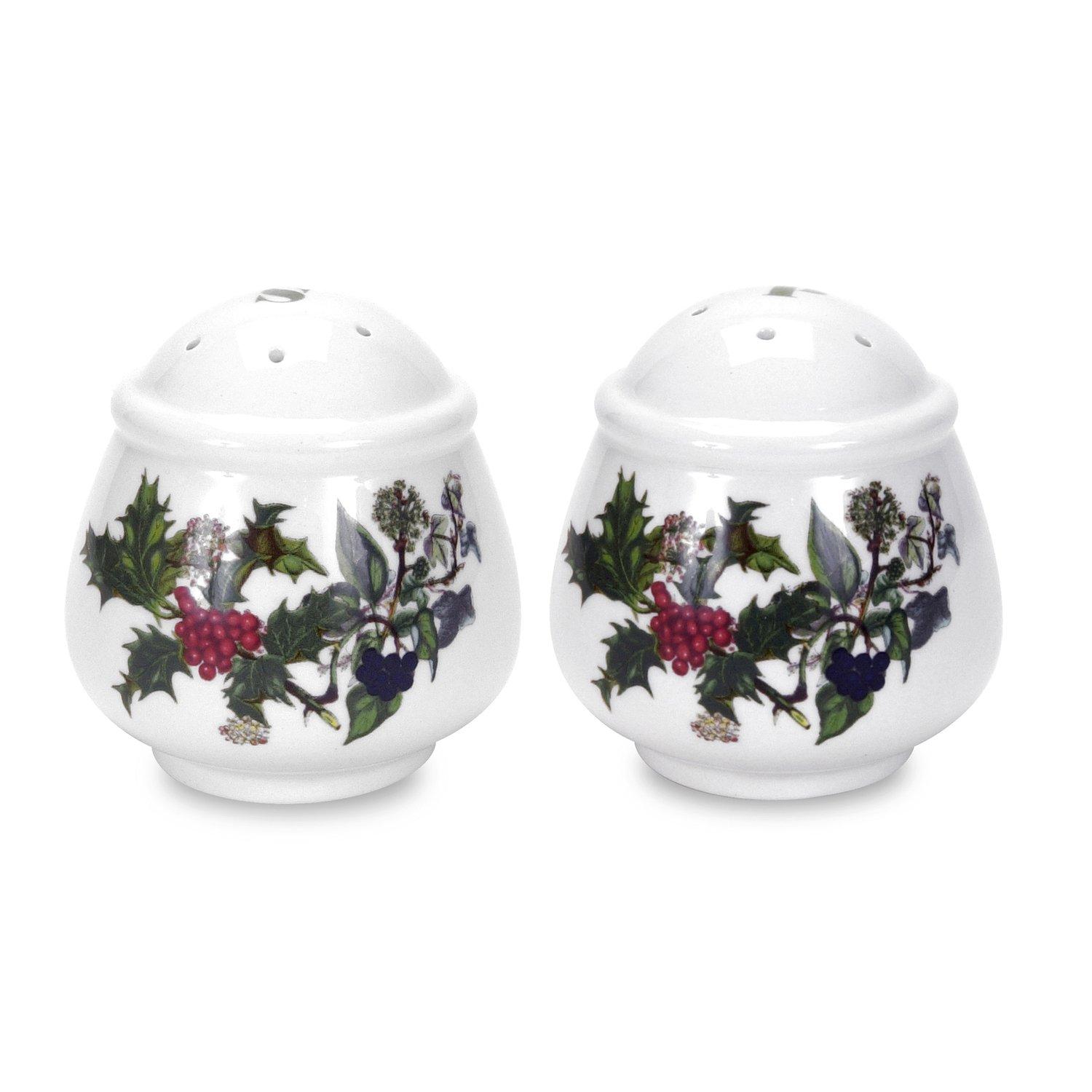 Green - Portmeirion Holly and Ivy - The Holly and the Ivy Salt   Pepper Set - 2