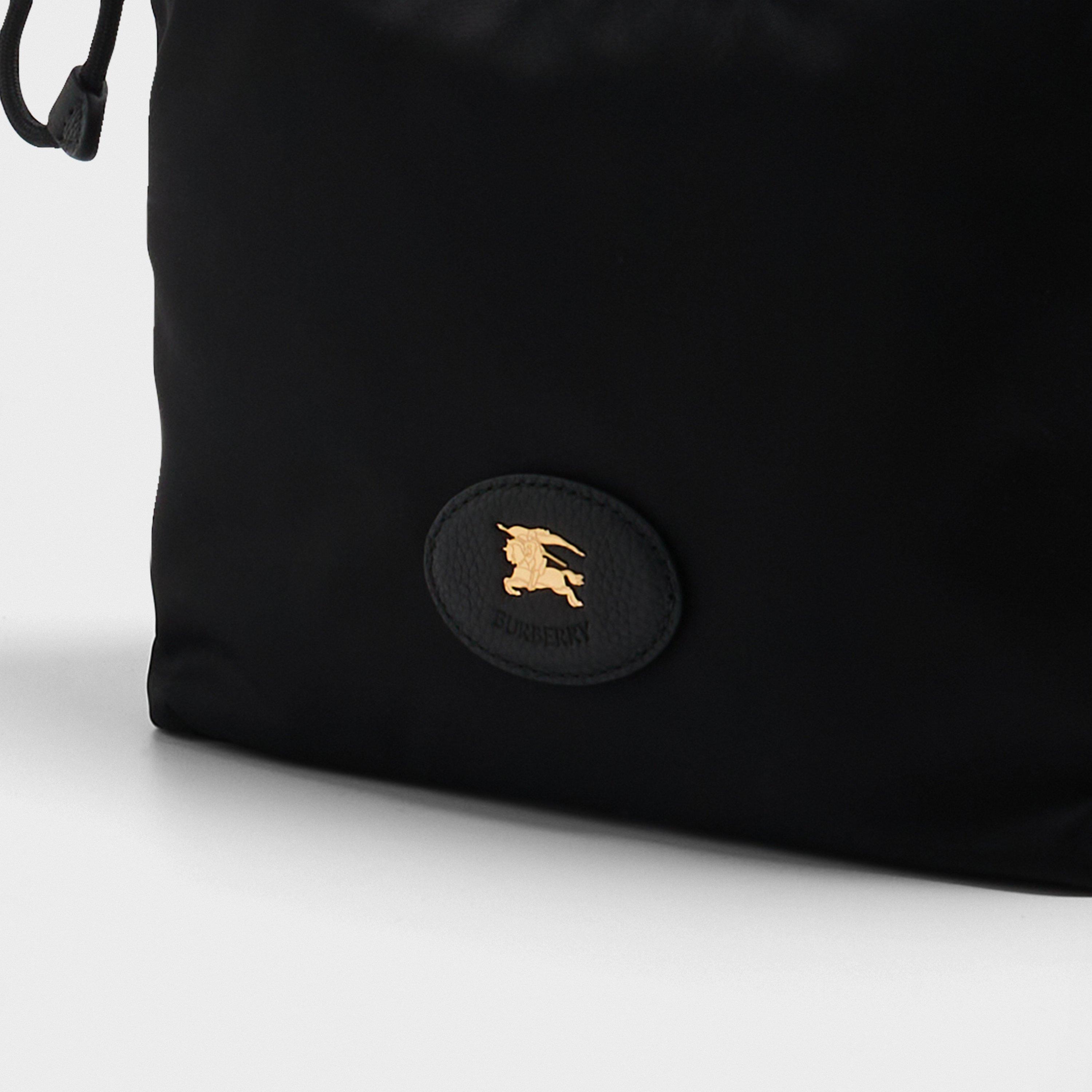 Black - Burberry - Women's Barreled Midi Black Pouch - 4