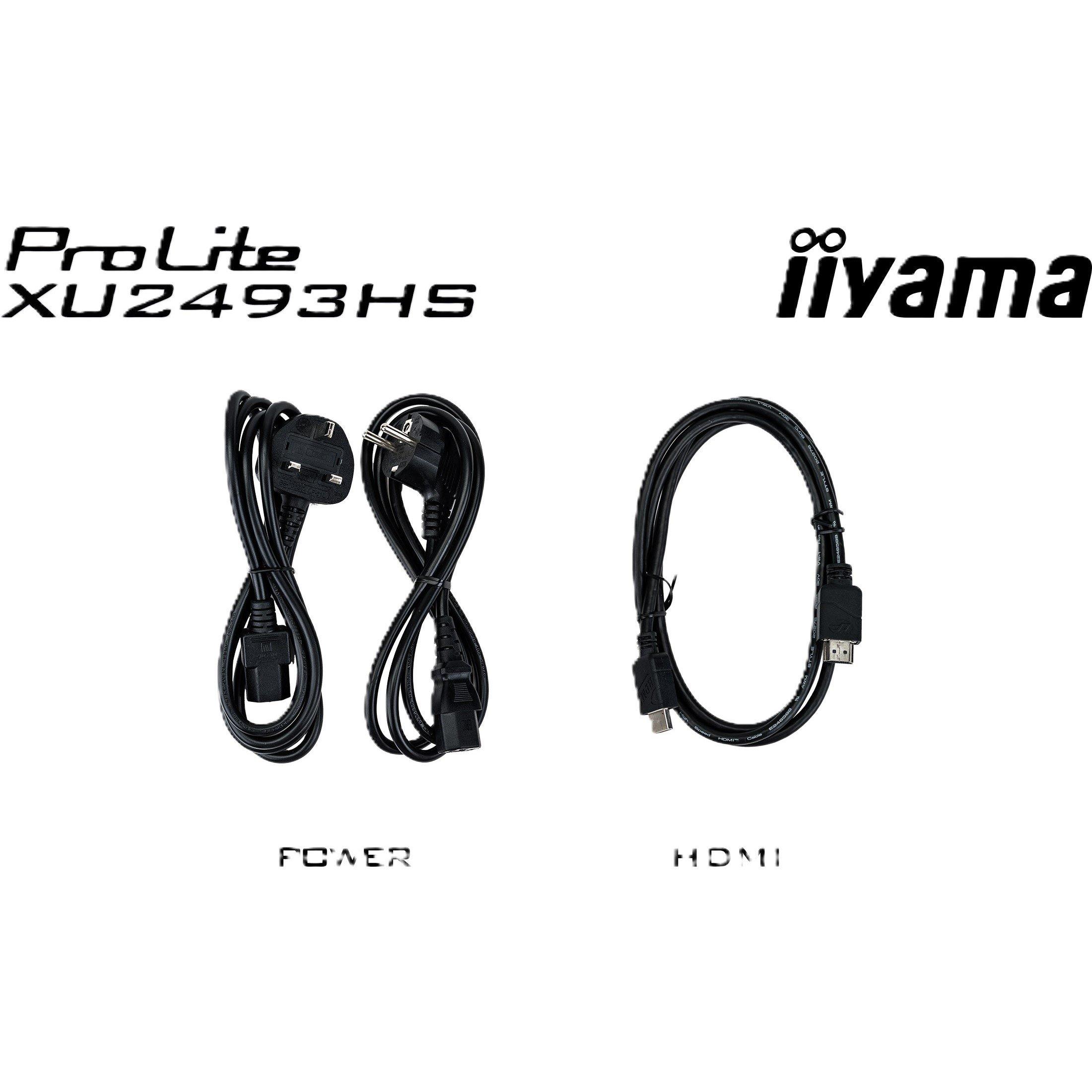 Black - iiyama - Prolite XU2493HS-B6 23.8 Inch 100Hz IPS Monitor - 11