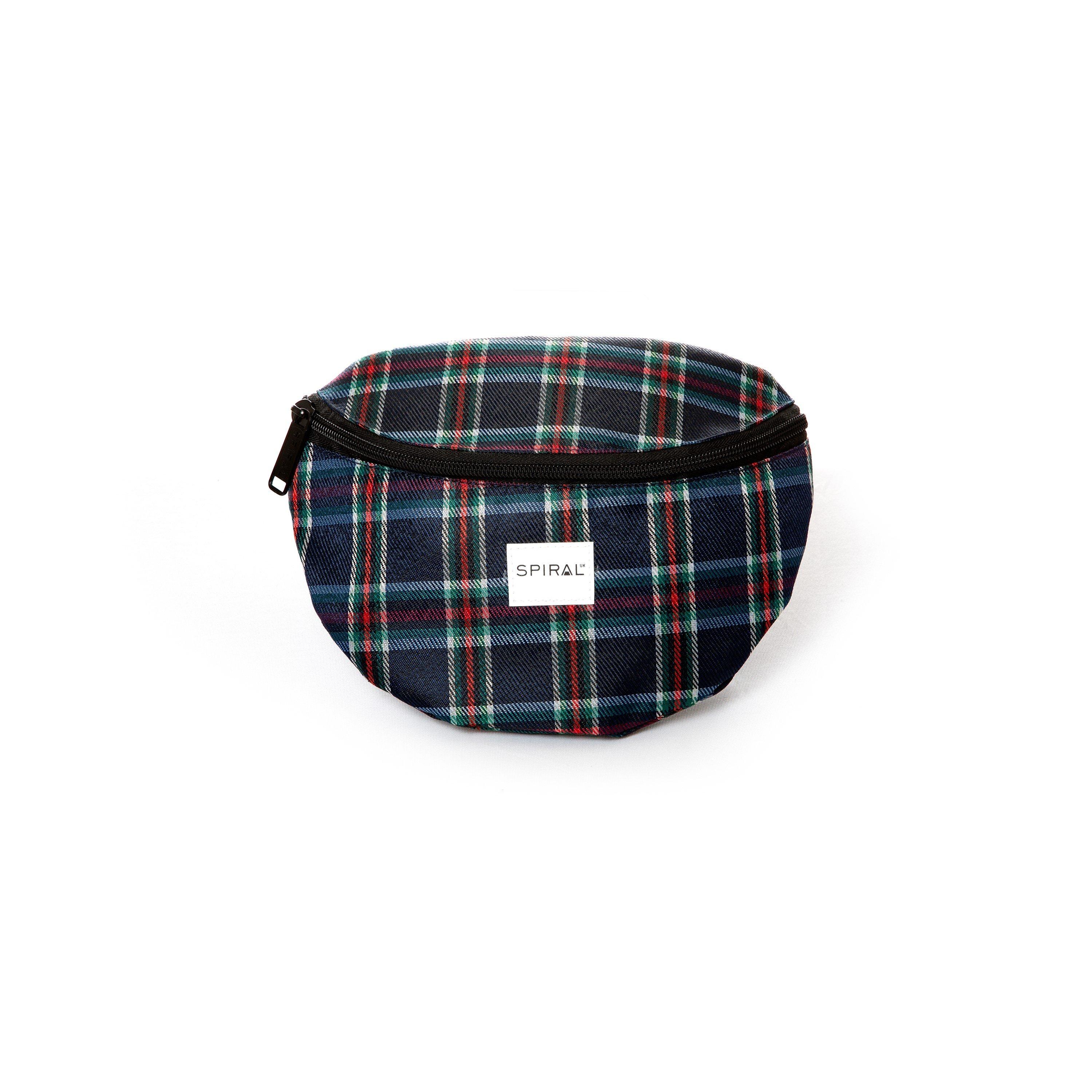 Spiral Women's Bum Bag - Navy Plaid