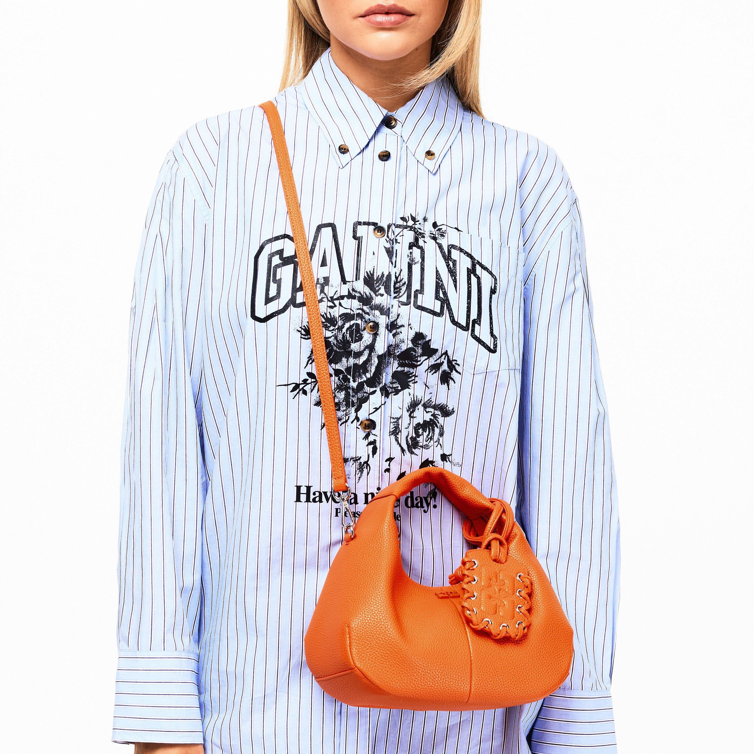 Russet Orange - Ganni - Women's Hobo Mini Bag - 3