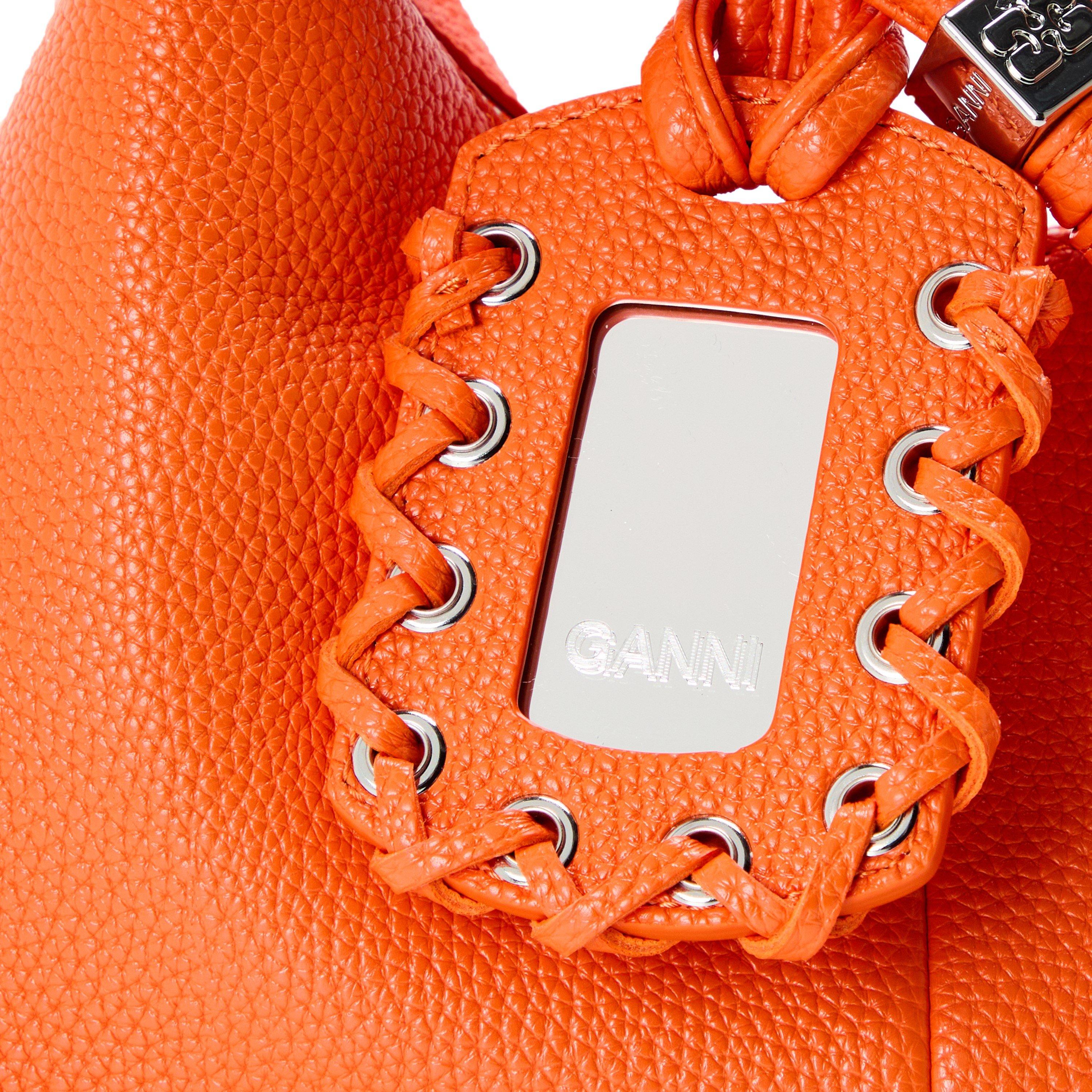 Russet Orange - Ganni - Women's Hobo Mini Bag - 4