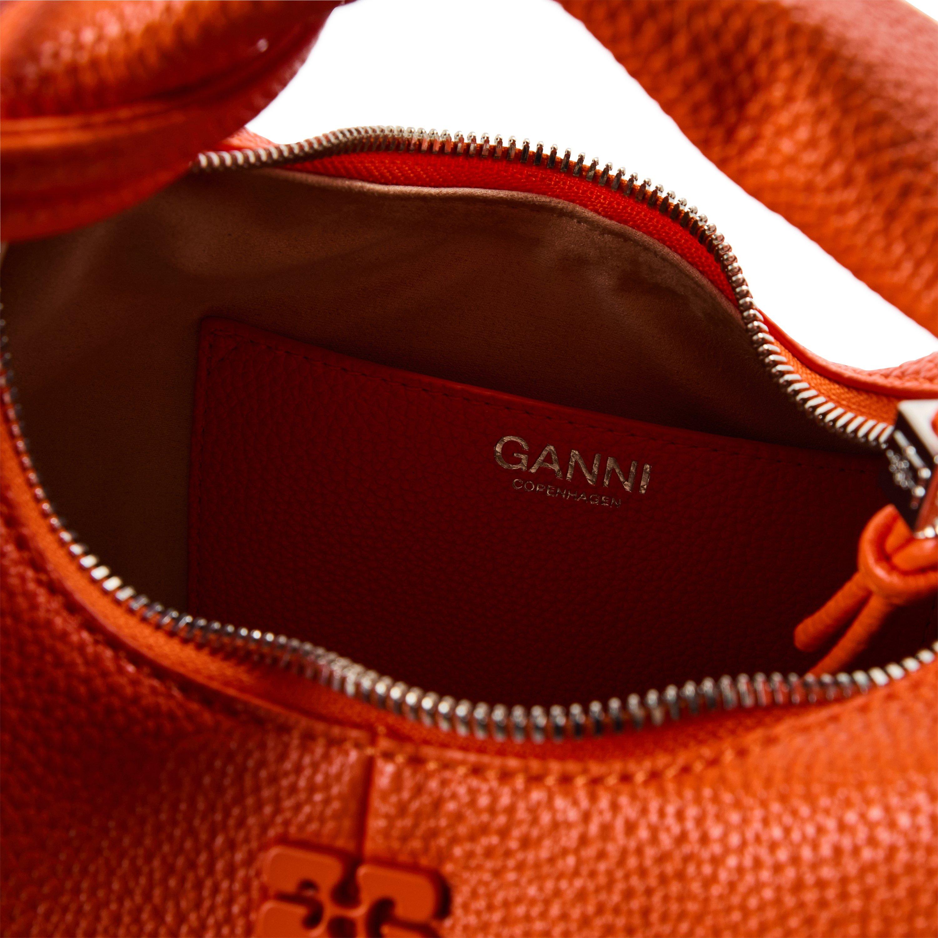 Russet Orange - Ganni - Women's Hobo Mini Bag - 5