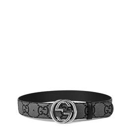 Gucci MenS Interlocking Gg Leather Belt