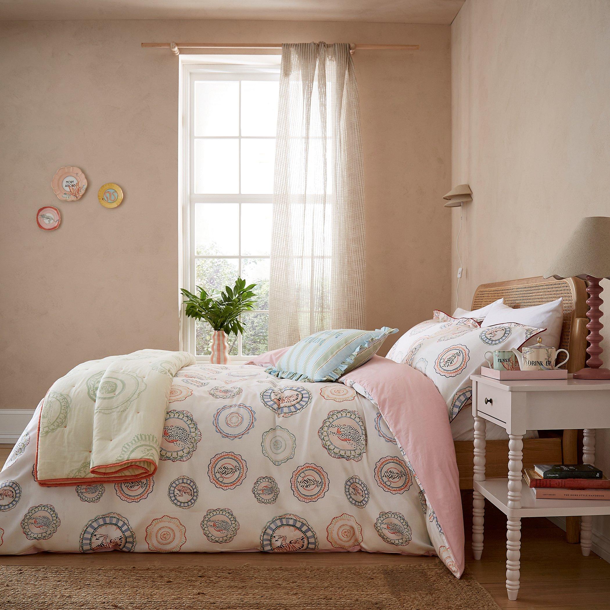 Fresh Sage - Yvonne Ellen - Vintage Plates 150X200 Throw - 3