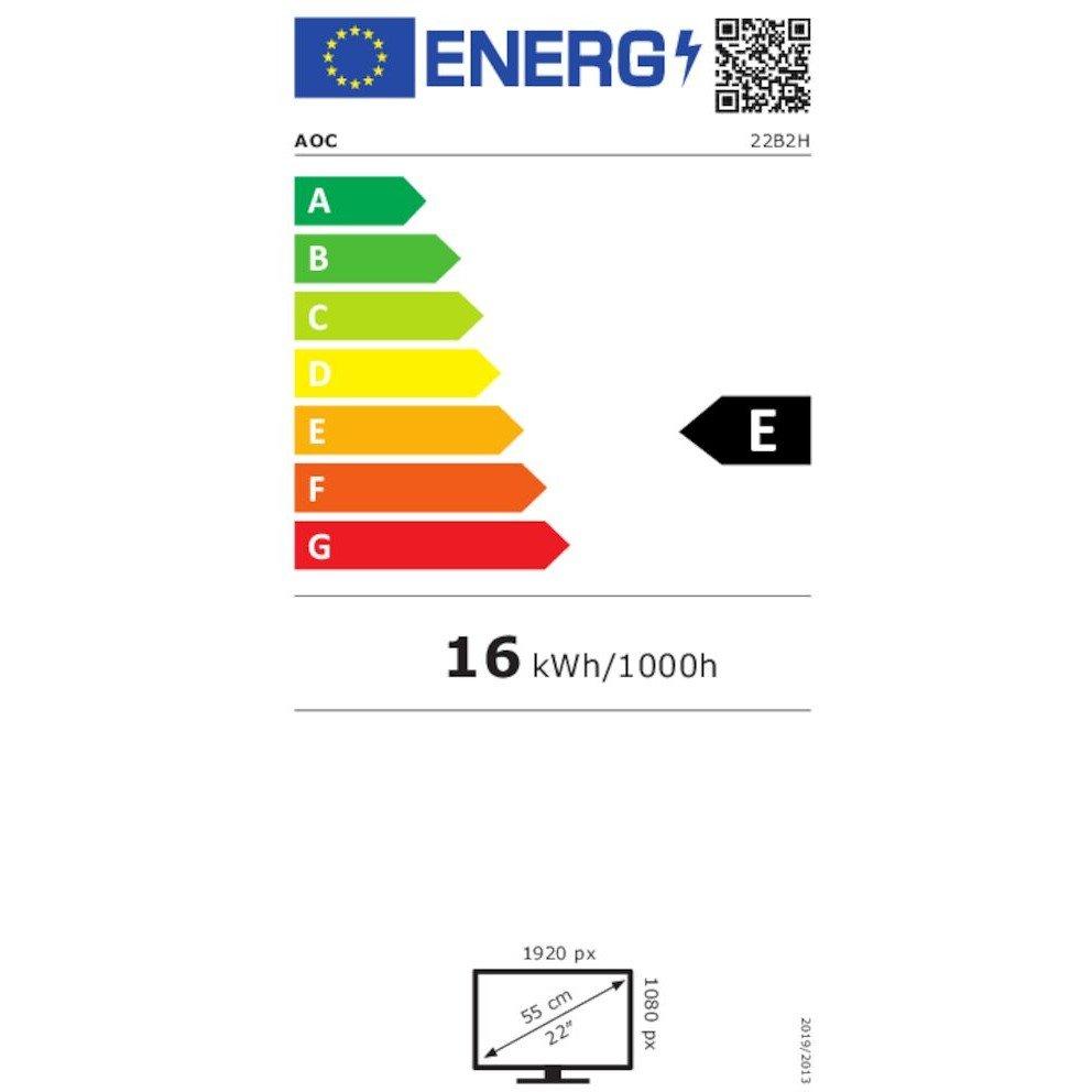 Black - AOC - 22B2H/EU 21.5 VA Full HD 75Hz Monitor - 6