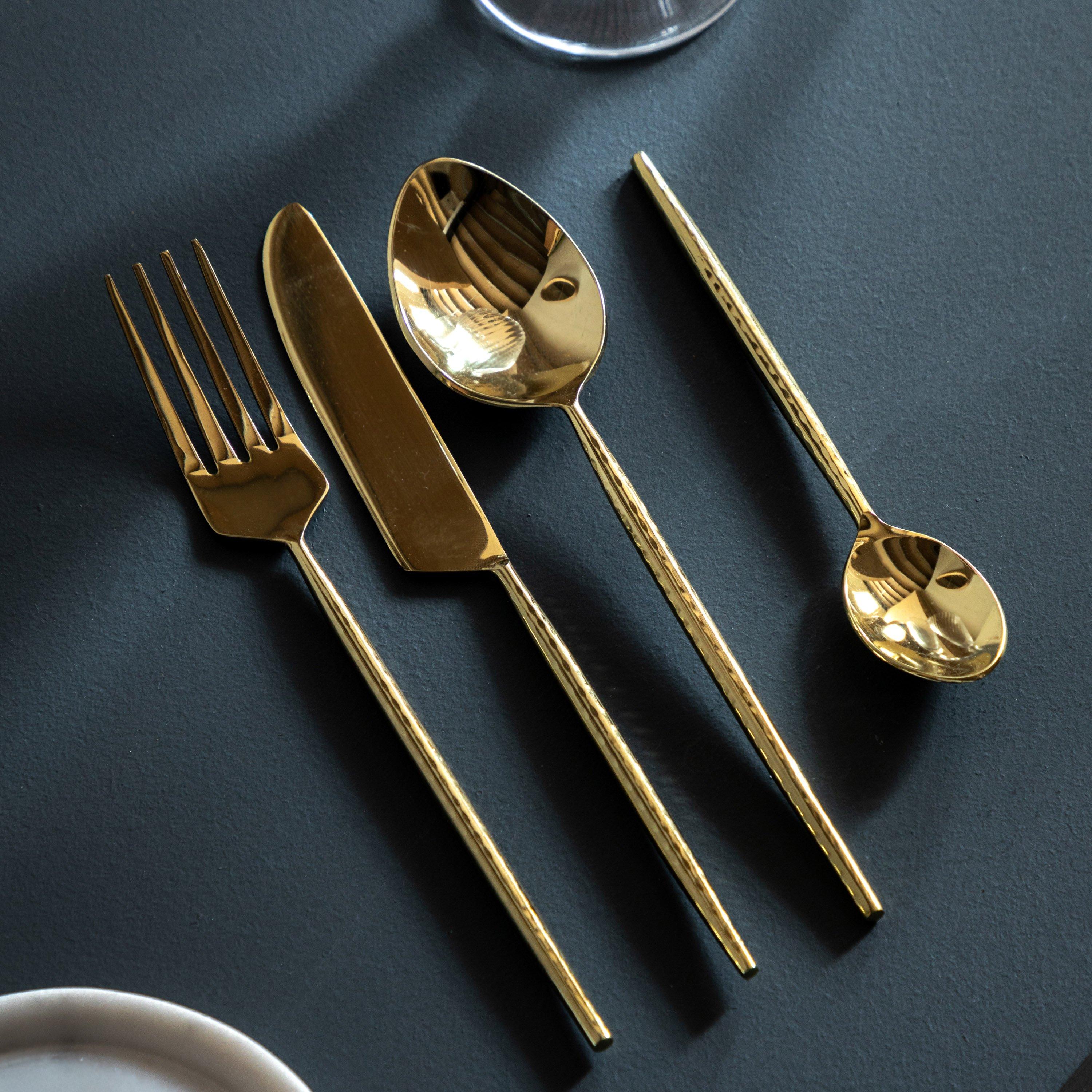 Gold - Gallery - Alora Cutlery Gold Set of 16 - 1