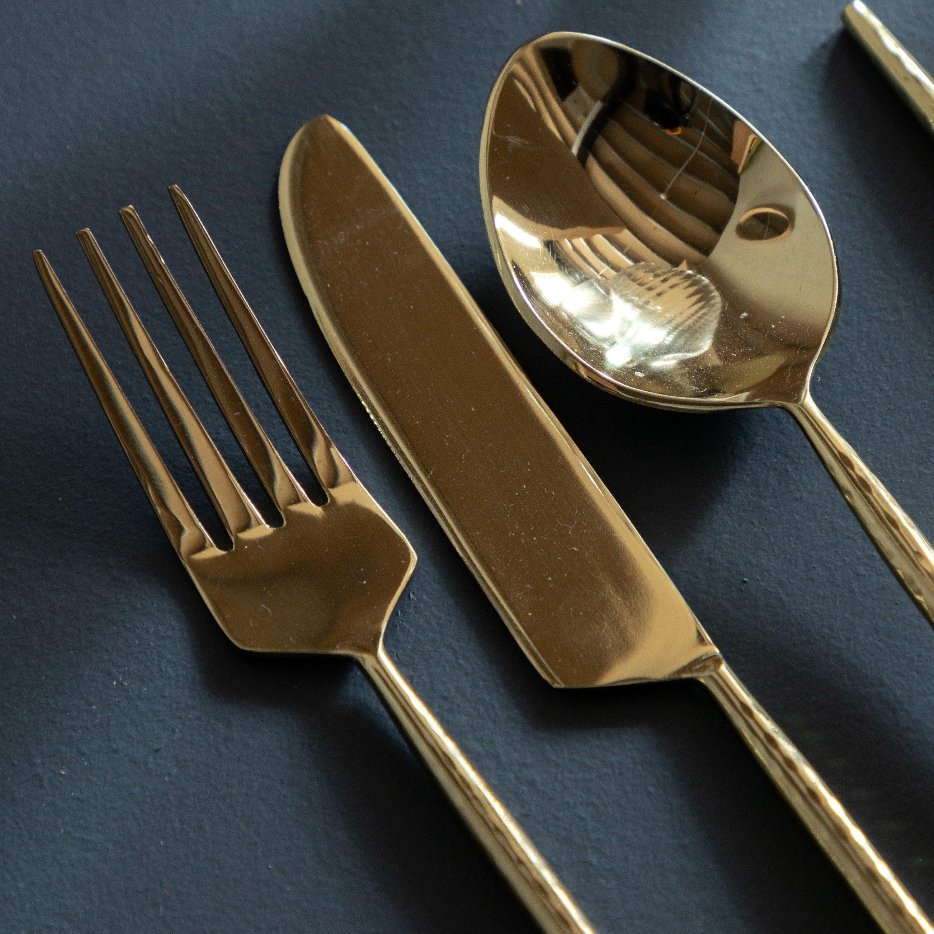 Gold - Gallery - Alora Cutlery Gold Set of 16 - 2