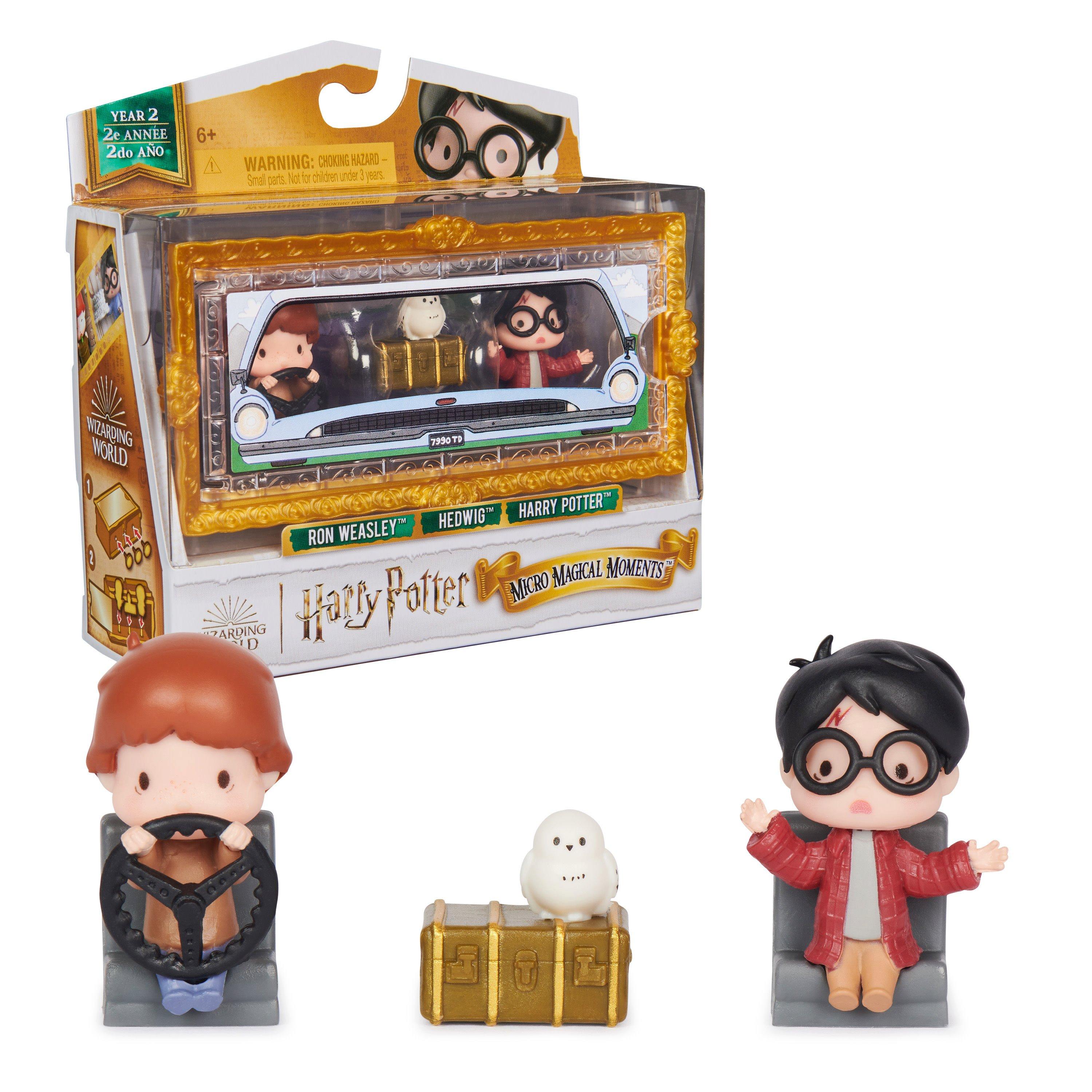 Harry & Ron - Harry Potter - Micro Magical Moments Flying Car Figure Set - 8