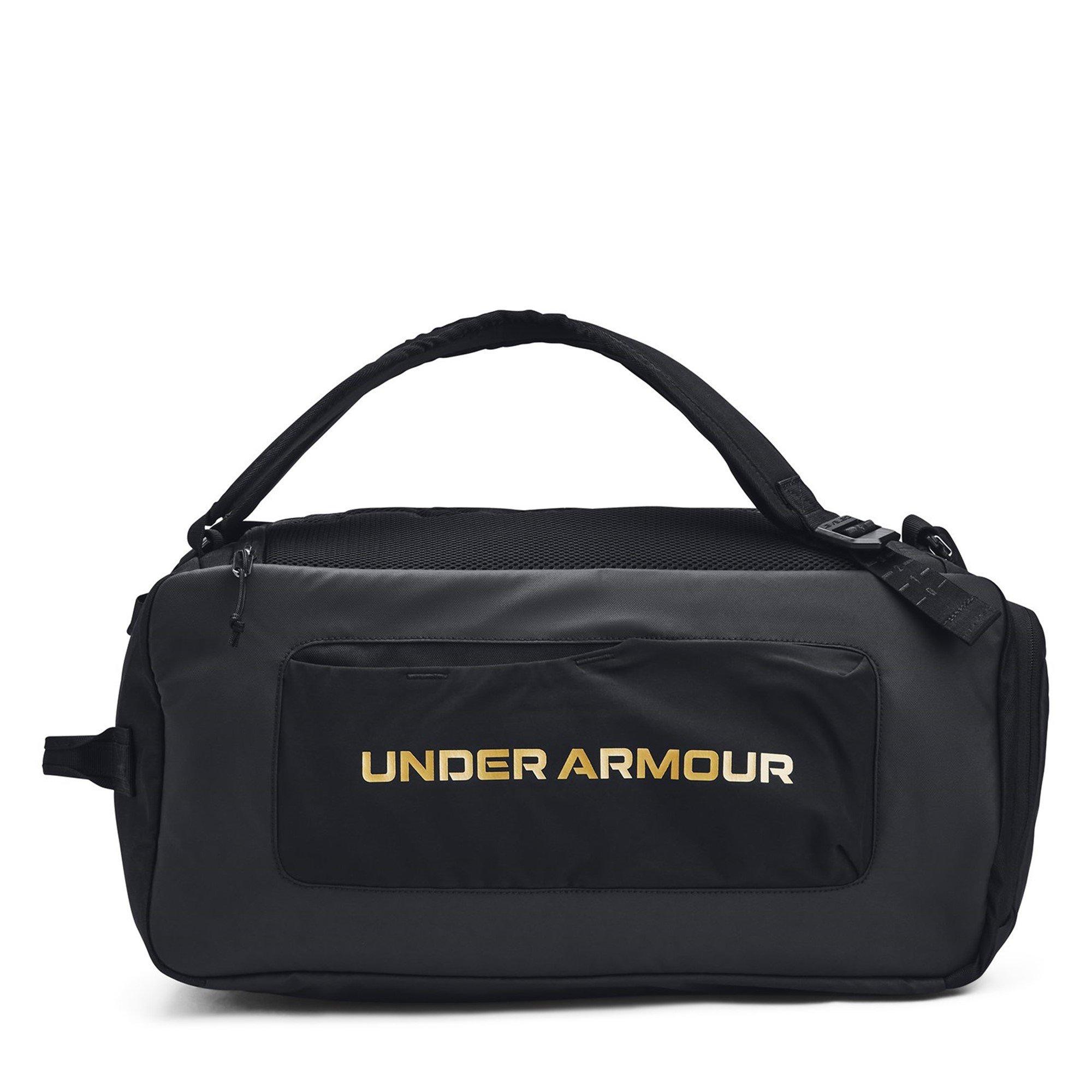 Black/Gold - Under Armour - Contain Duo Small Backpack Duffle - 2