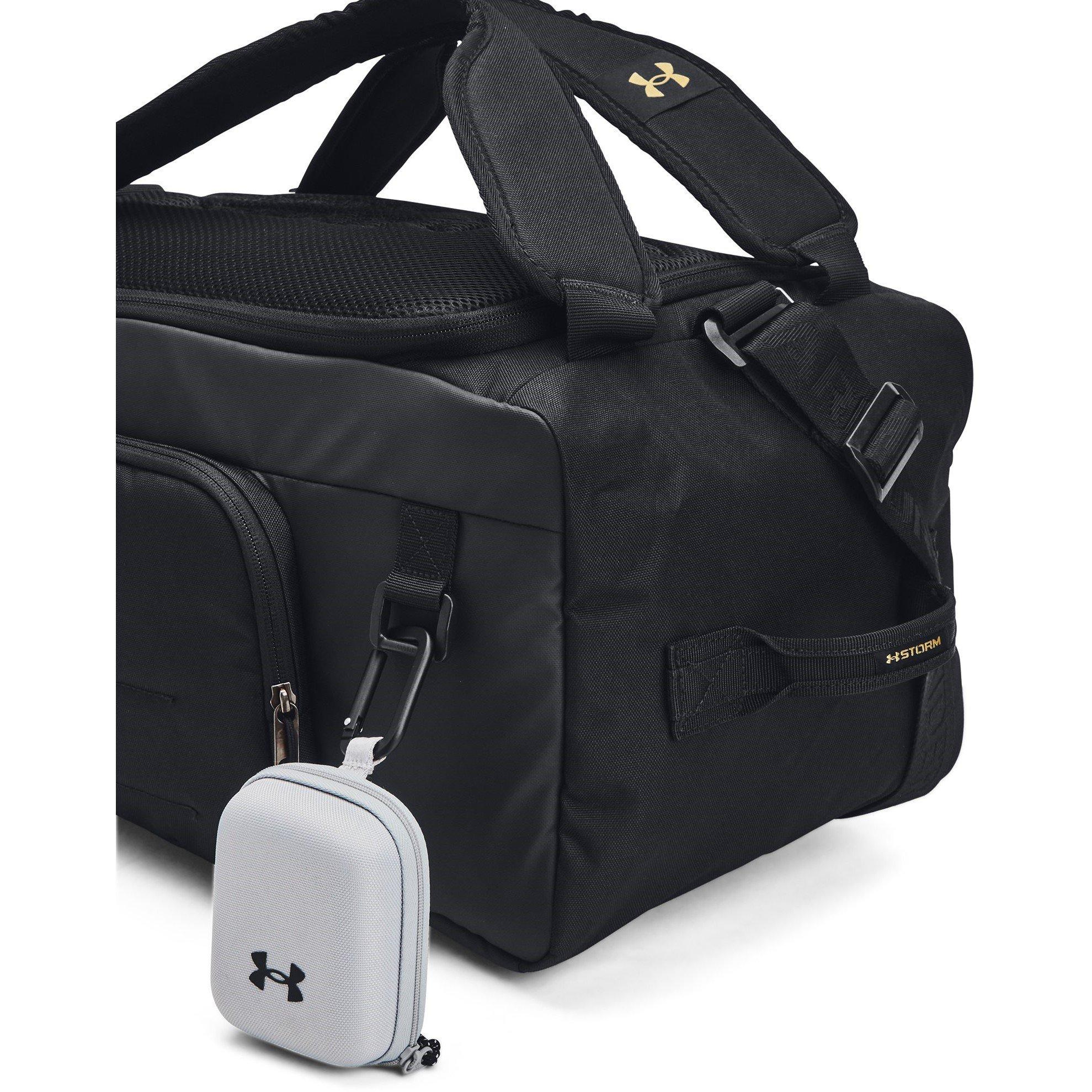 Black/Gold - Under Armour - Contain Duo Small Backpack Duffle - 6
