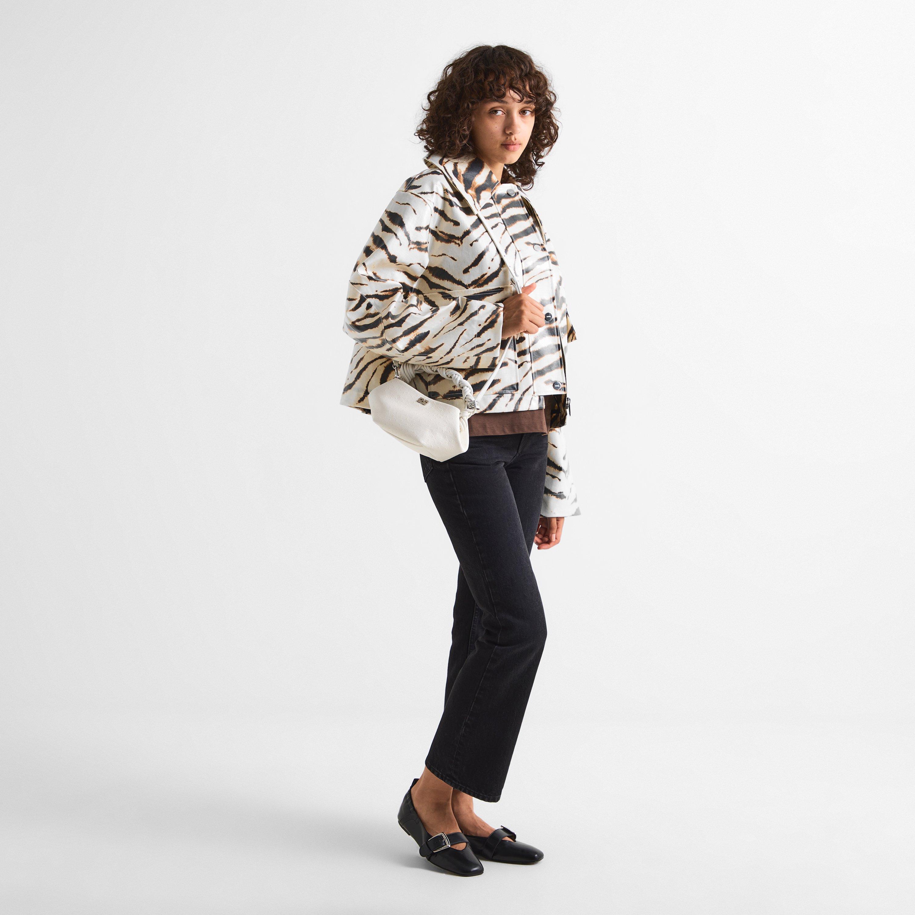 Egret - Ganni - Women's Bou Mini Ostrich Bag - 6