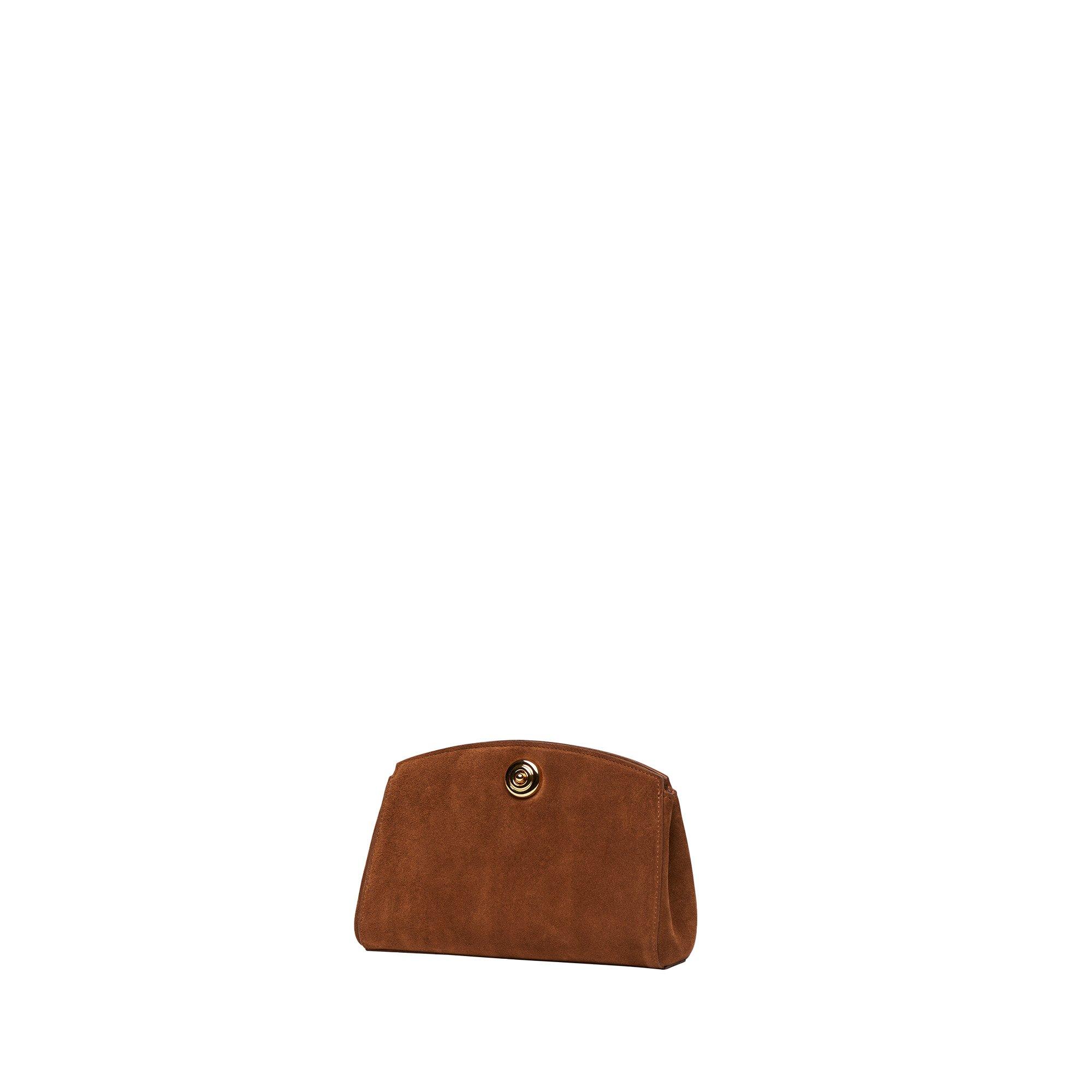 Lght Brwn Suede - Liffner - Pushlock Clutch - 3