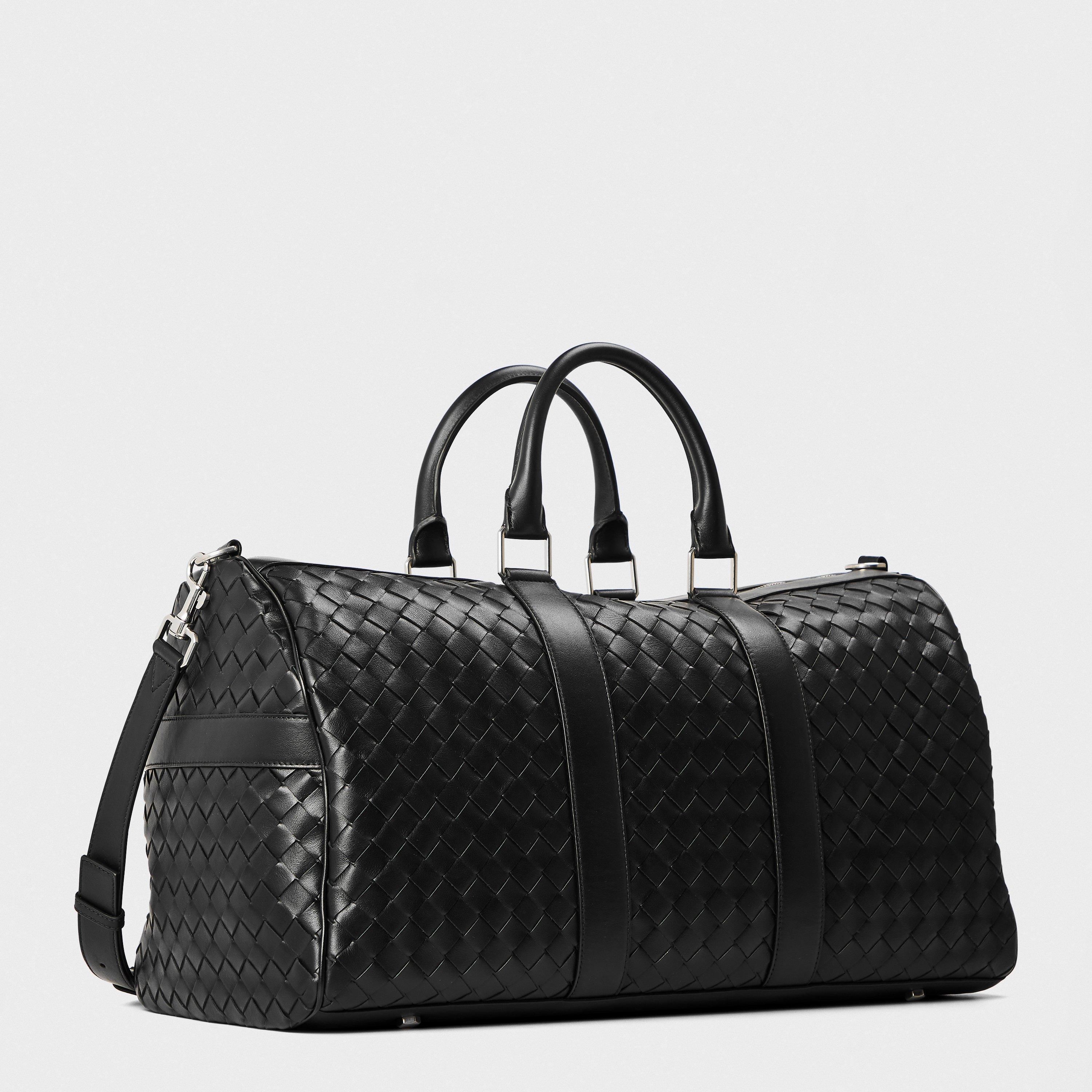 Black/Silver - Bottega Veneta - BV Intrec Duffle Sn62 - 2