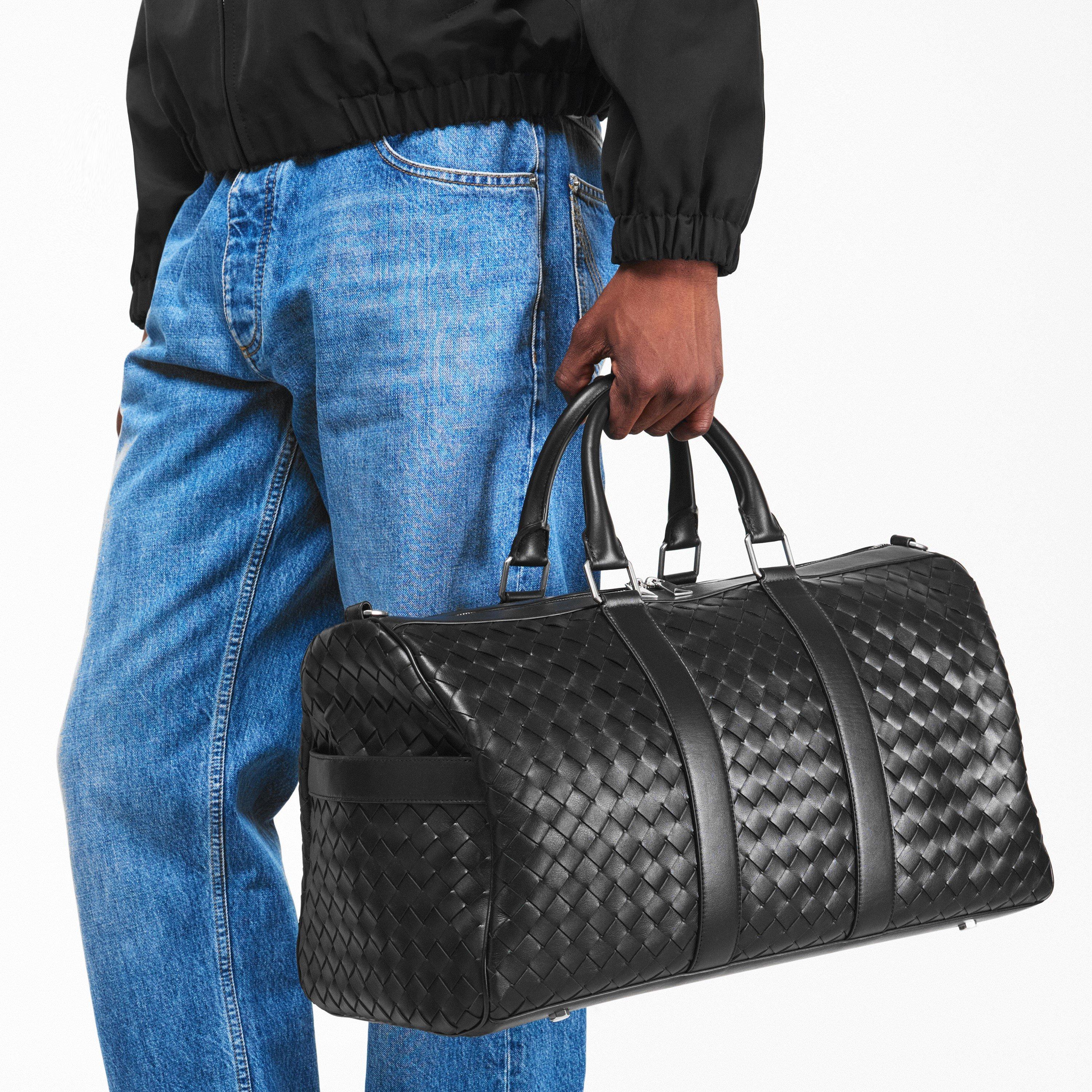 Black/Silver - Bottega Veneta - BV Intrec Duffle Sn62 - 3
