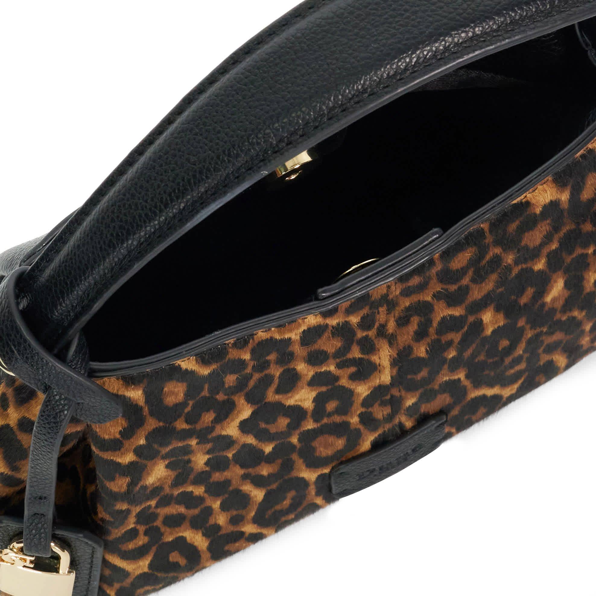 leopard-pony - Dune London - Women's Decades Leather Top-Handle Bag - 3