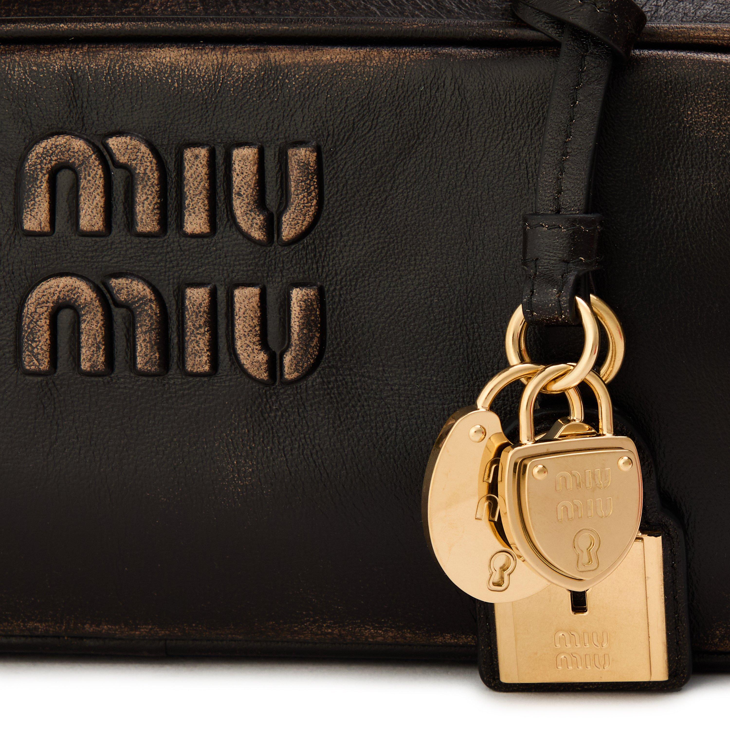 Caffe - Miu Miu - Women's Beau Nappa Top Handle Bag - 3