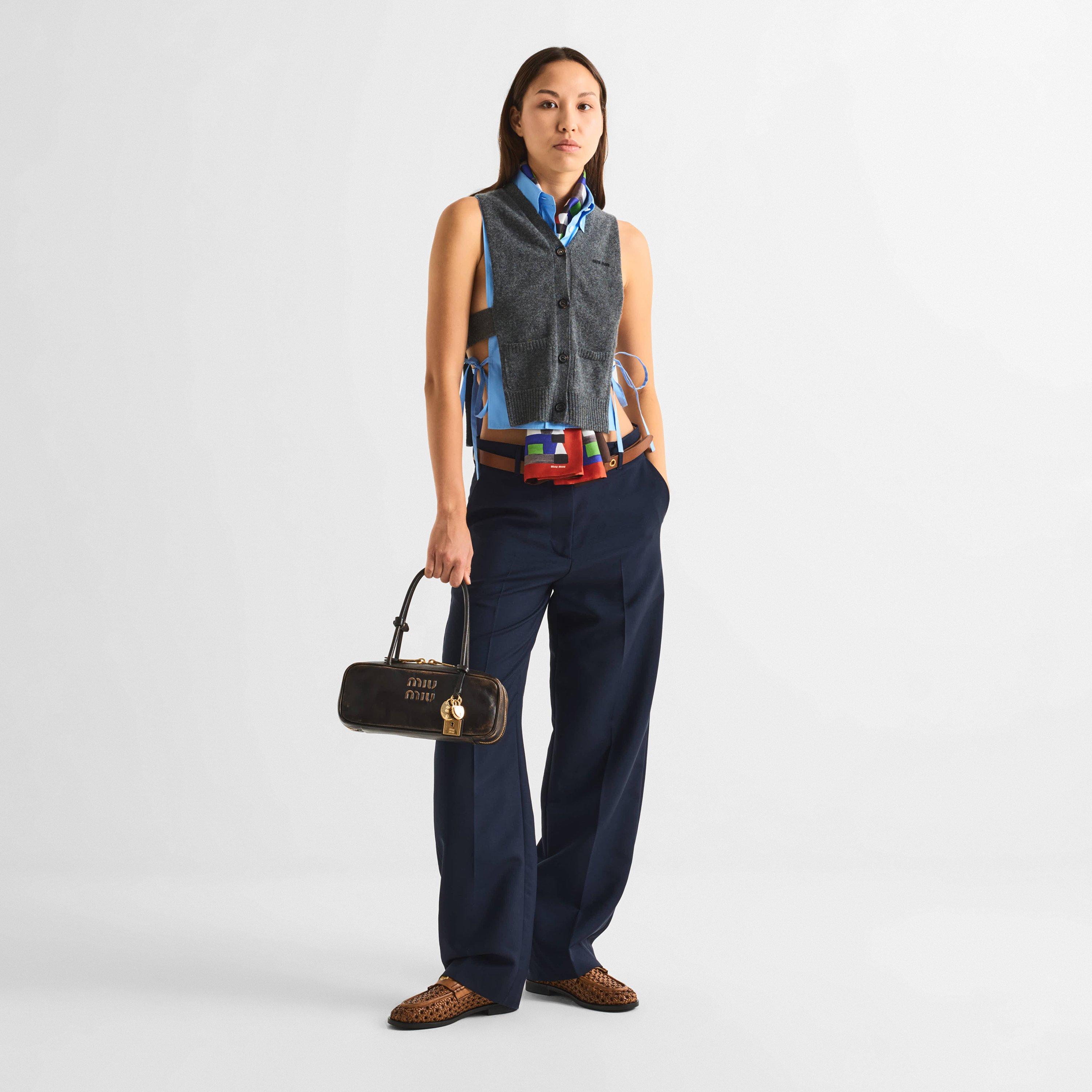 Caffe - Miu Miu - Women's Beau Nappa Top Handle Bag - 6