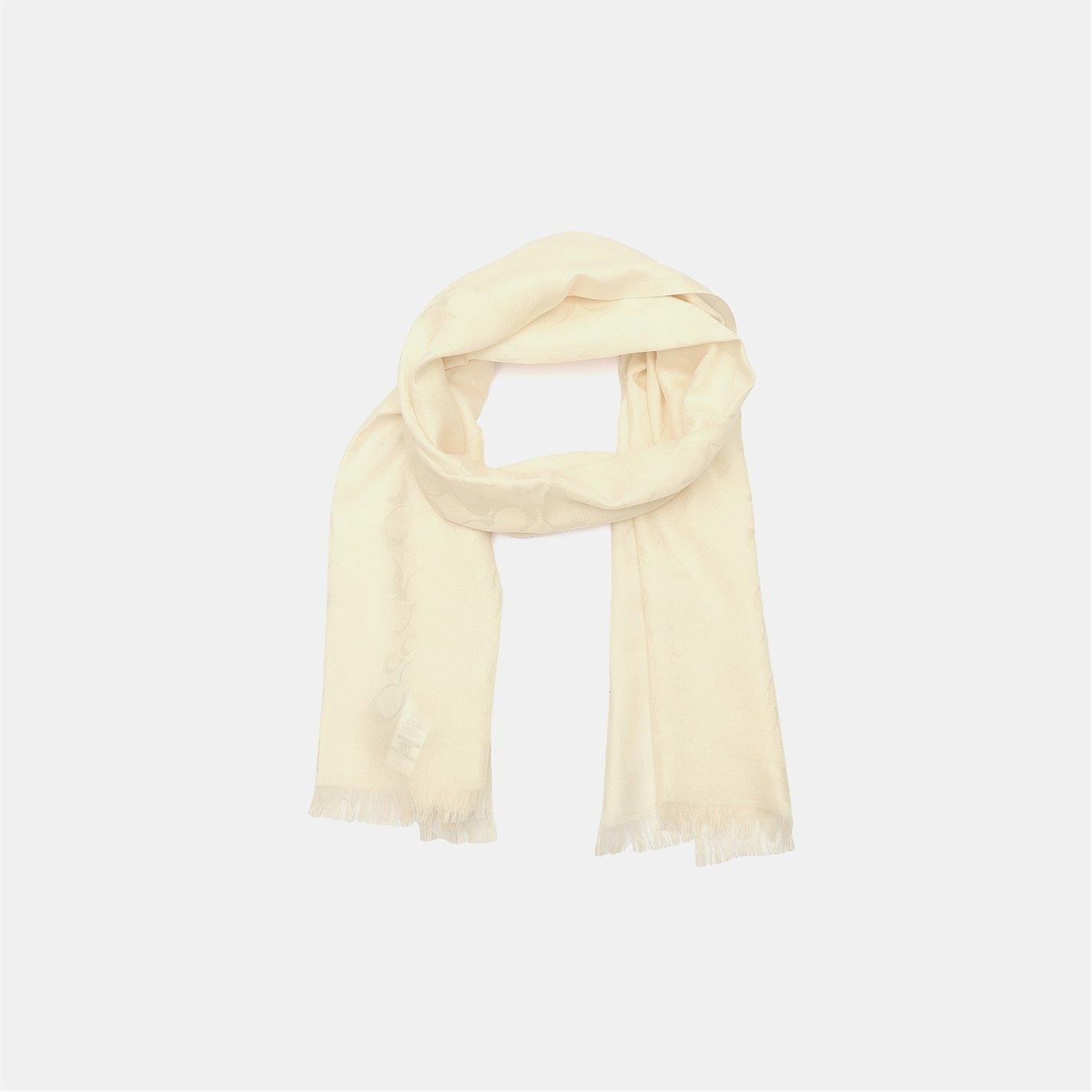 Coach Womens Signature Wrap - Chalk