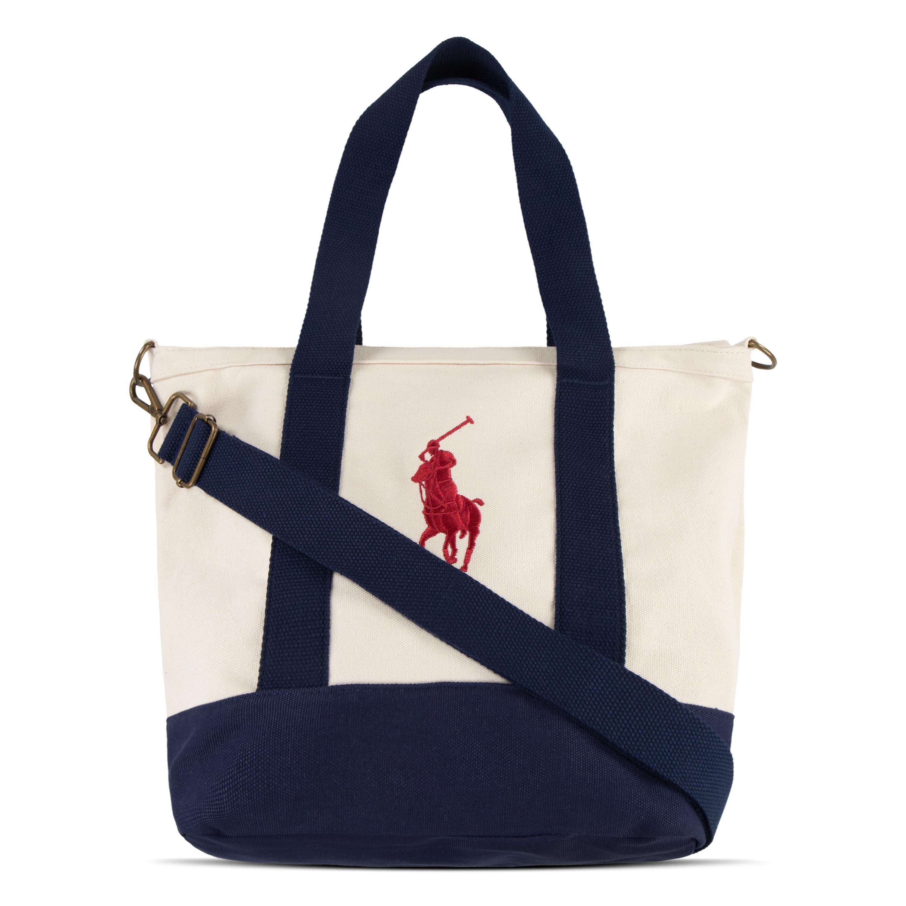 Wht/Navy BDF - Polo Ralph Lauren - Kids' Pony Tote Bags - 1