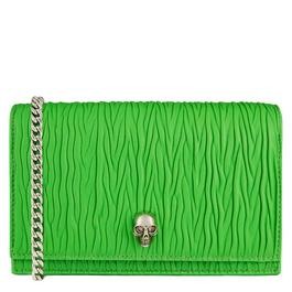 Alexander McQueen Small Pleated Skull Bag